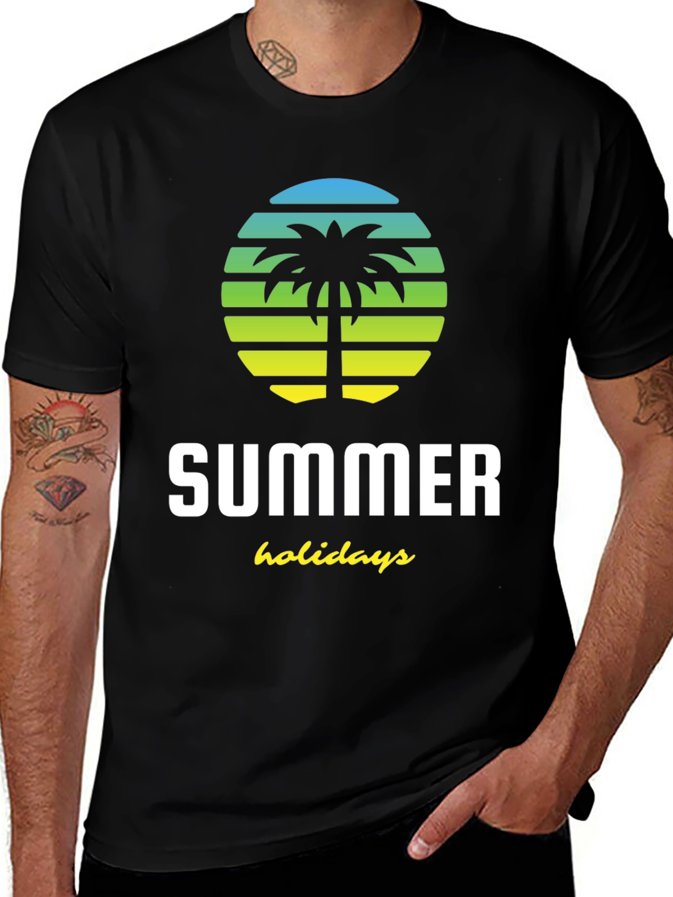 Summer Holiday Palm Tree Graphic T-Shirt