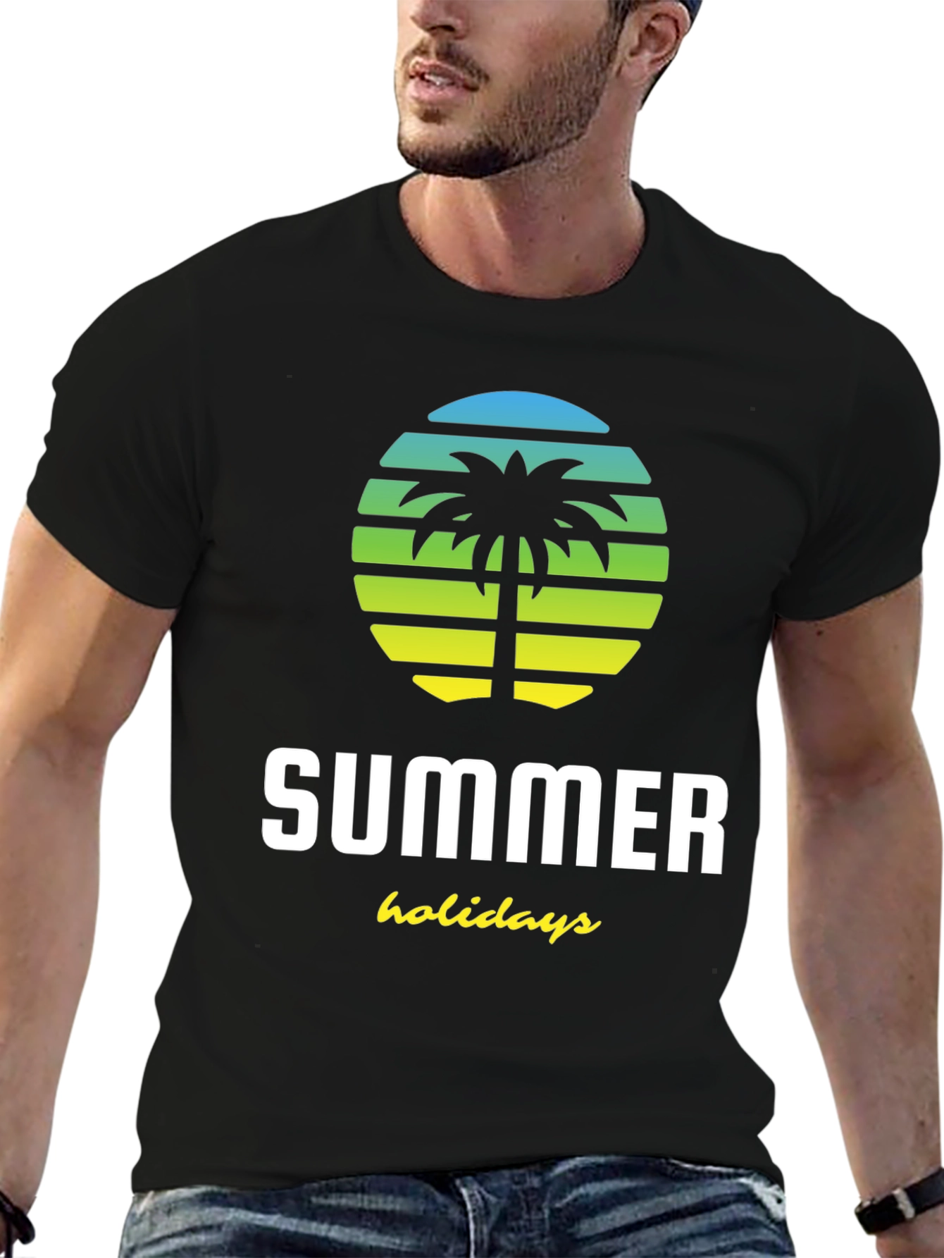 Summer Holiday Palm Tree Graphic T-Shirt