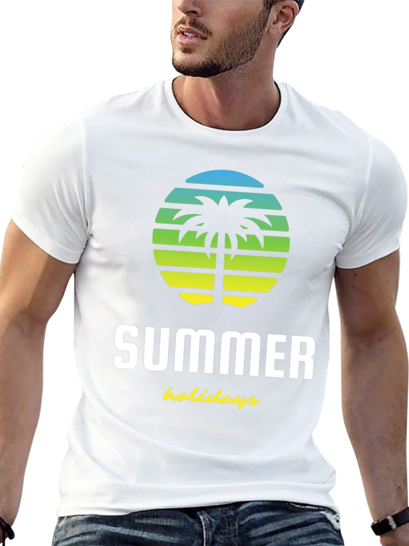 Summer Holiday Palm Tree Graphic T-Shirt