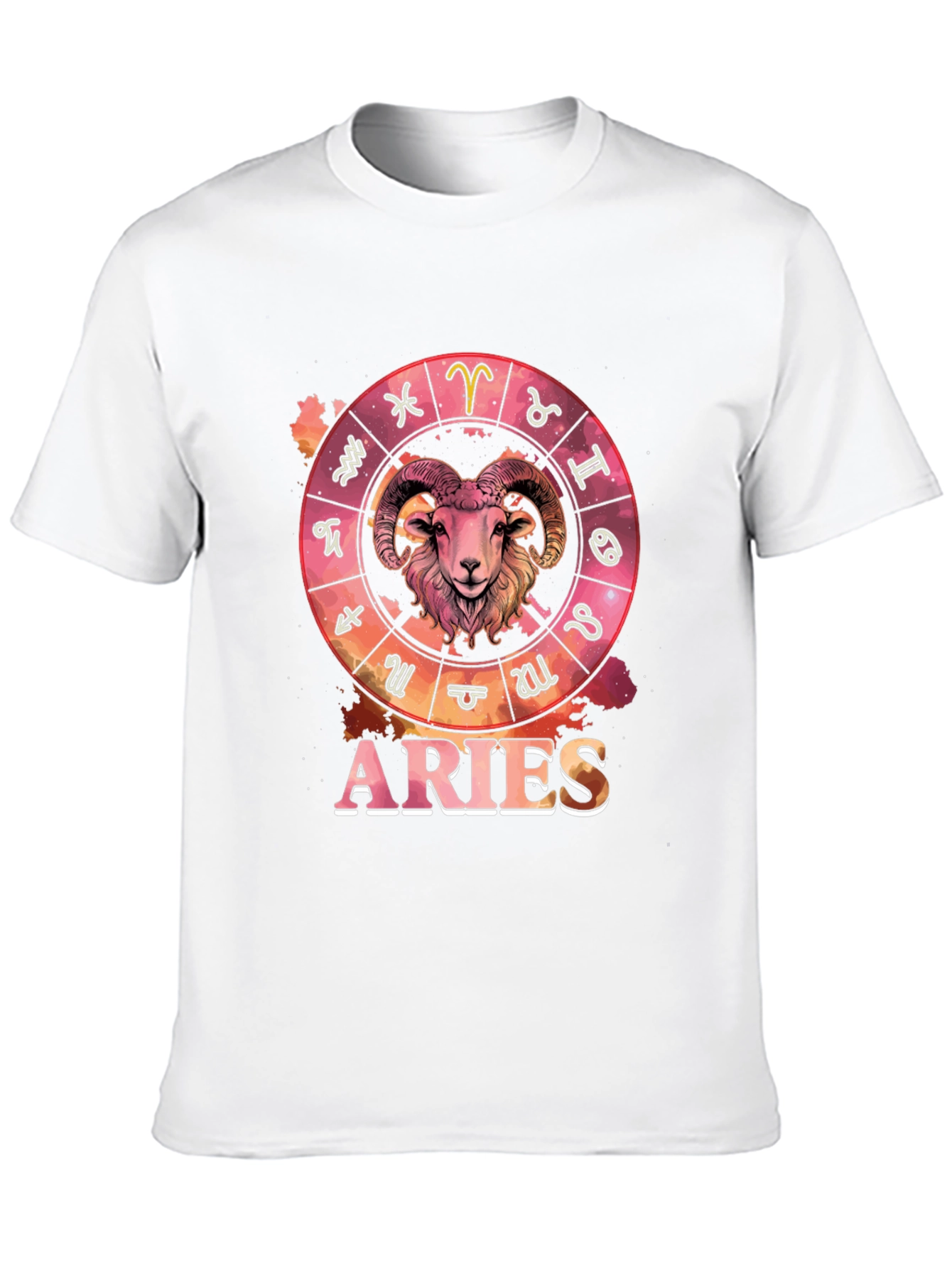 Aries Zodiac Graphic Tee - Black