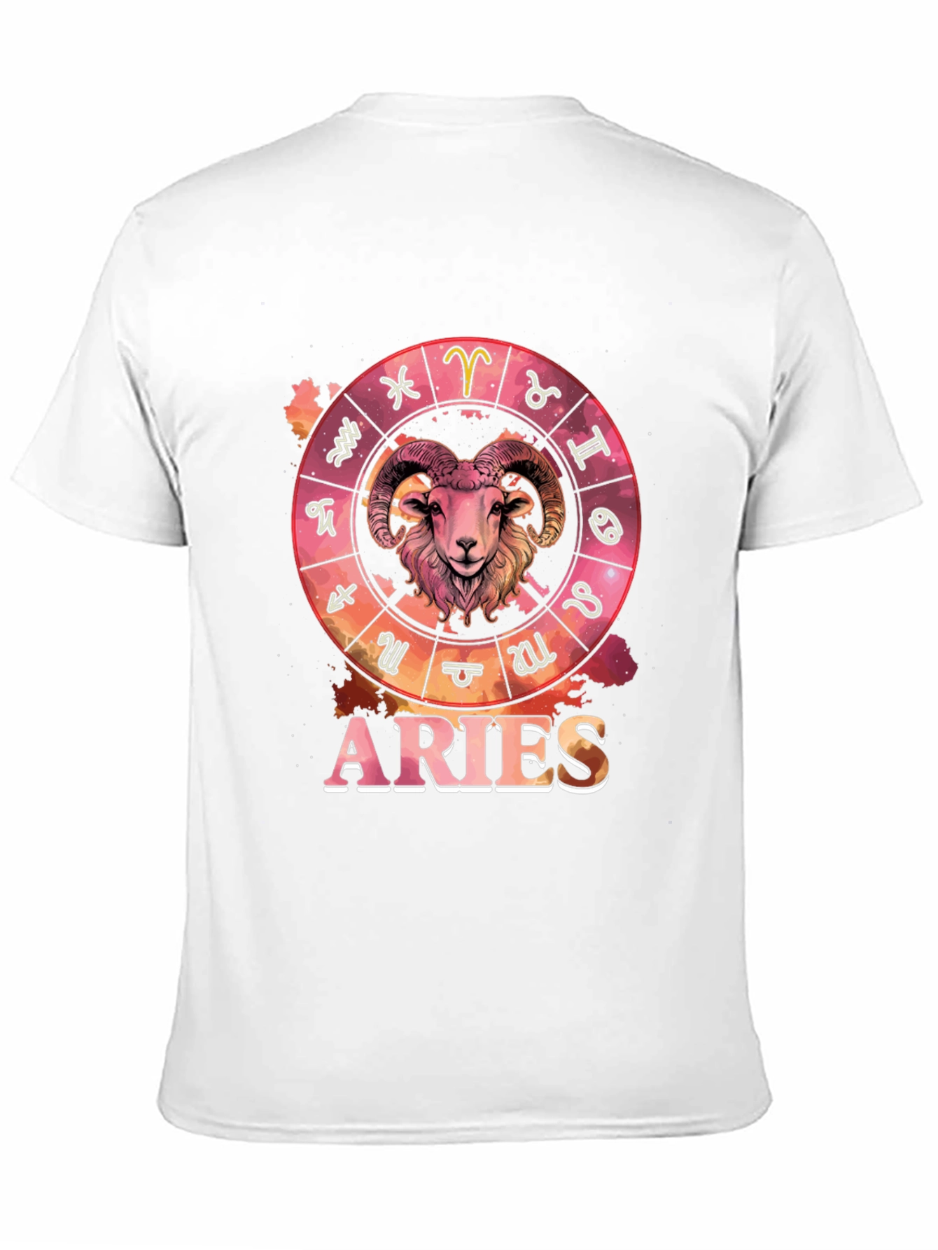 Aries Zodiac Graphic Tee - Black