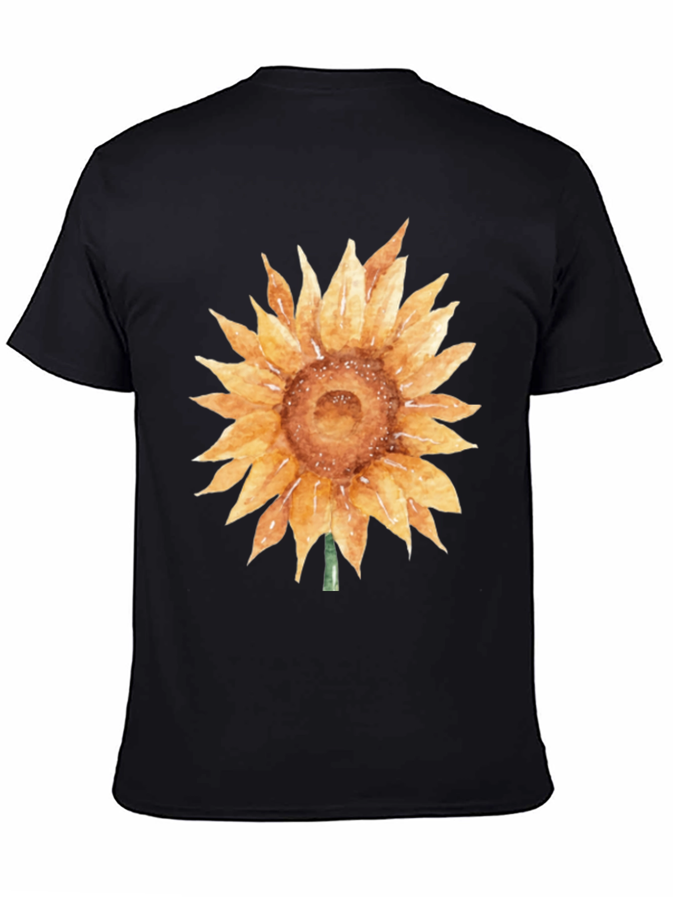 Sunflower Graphic Tee - Soft Cotton Black T-Shirt