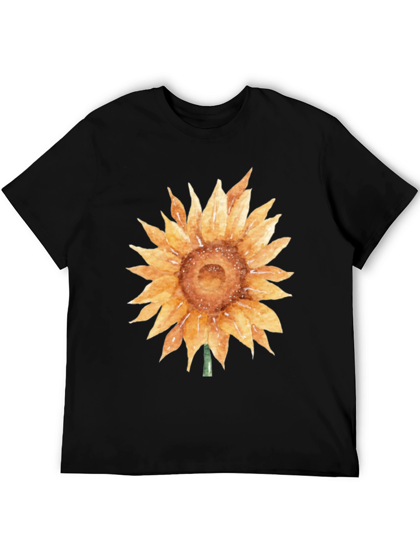 Sunflower Graphic Tee - Soft Cotton Black T-Shirt
