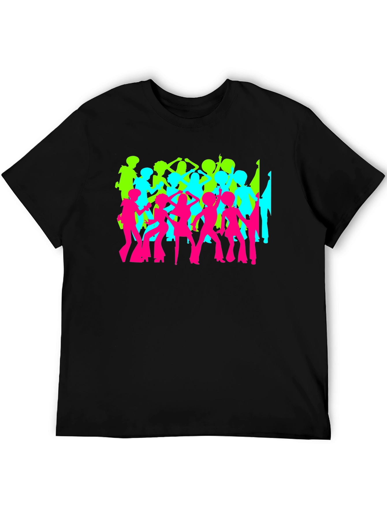 Retro Disco Dance T-Shirt - Black
