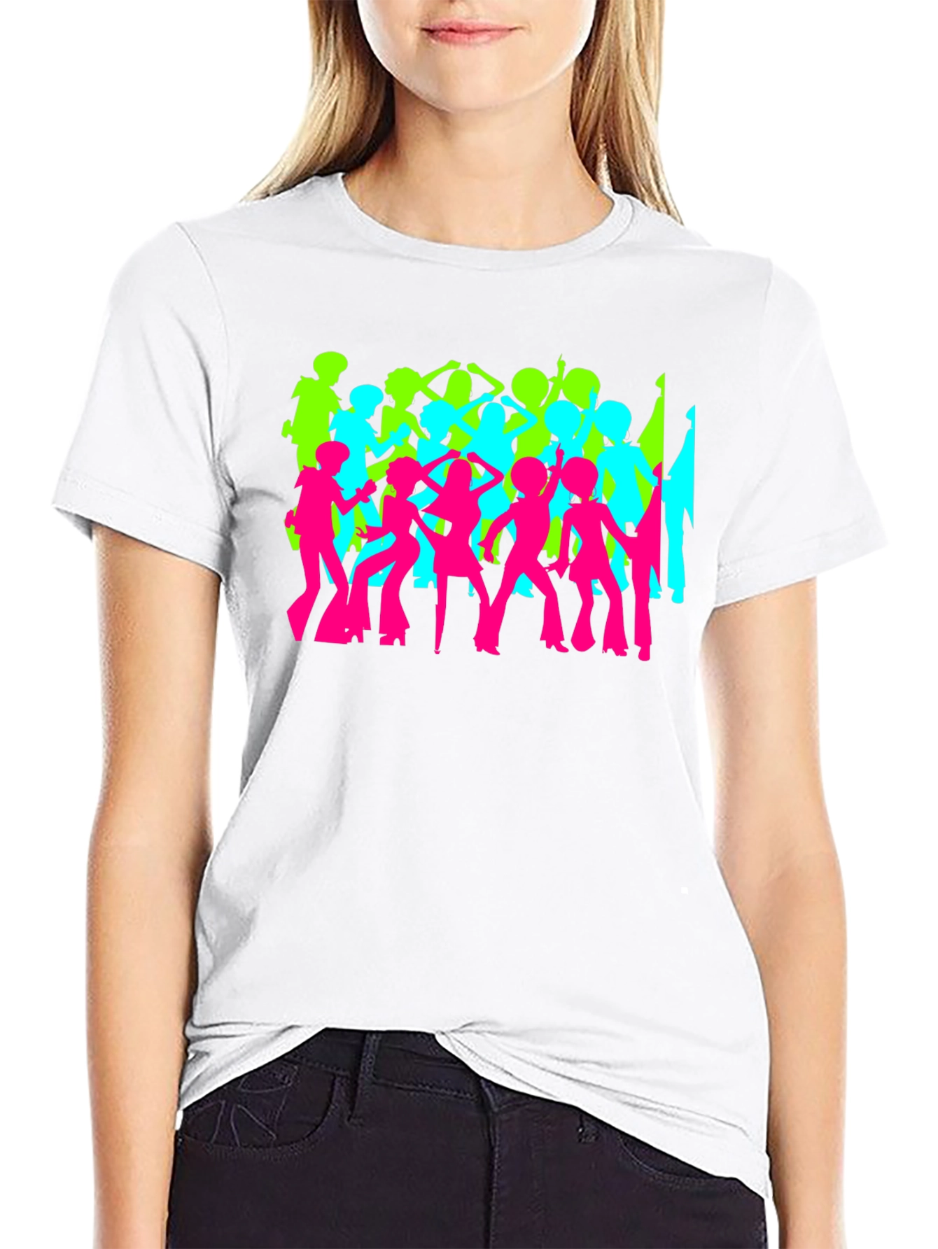 Retro Disco Dance T-Shirt - Black