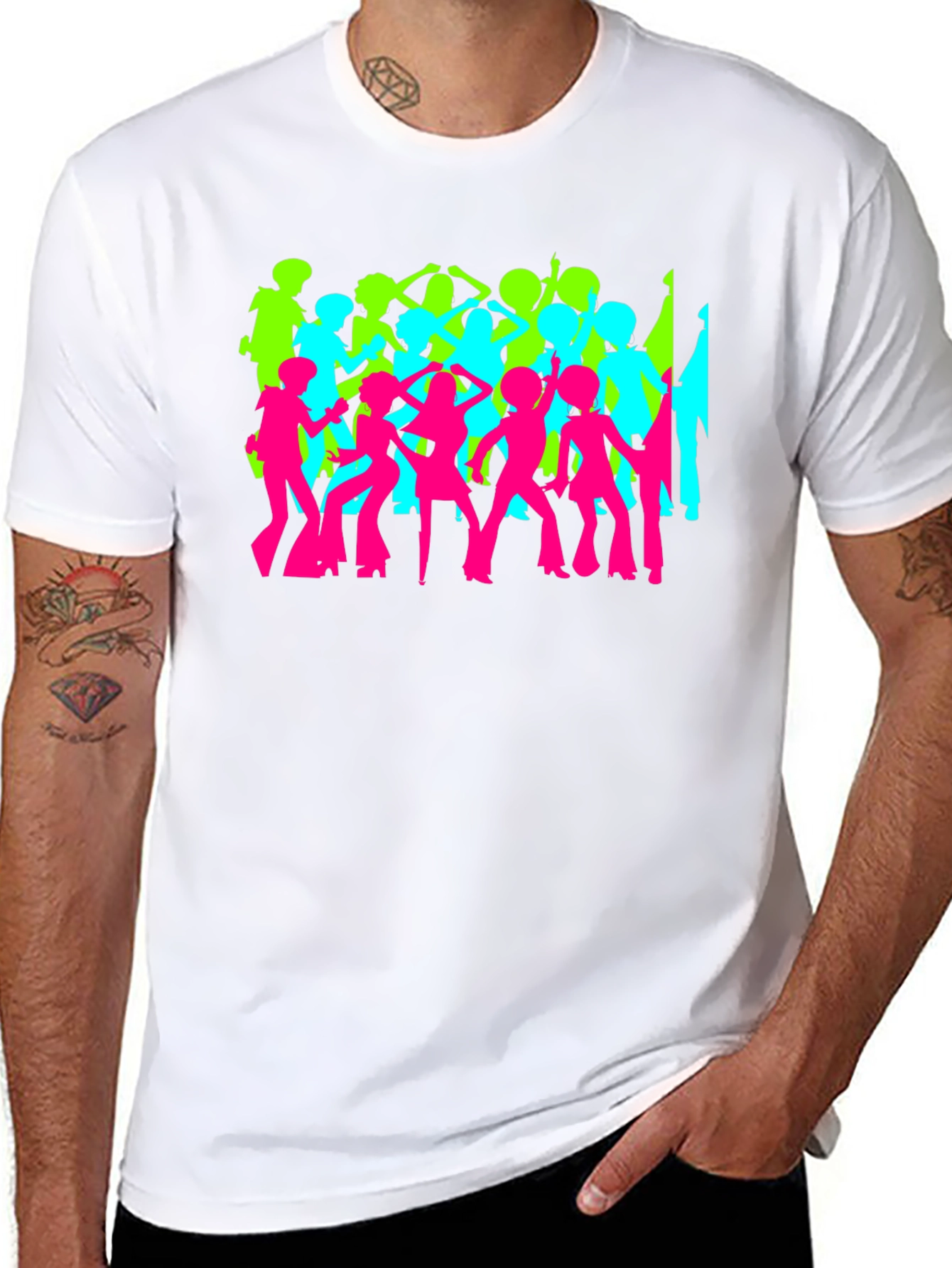 Retro Disco Dance T-Shirt - Black
