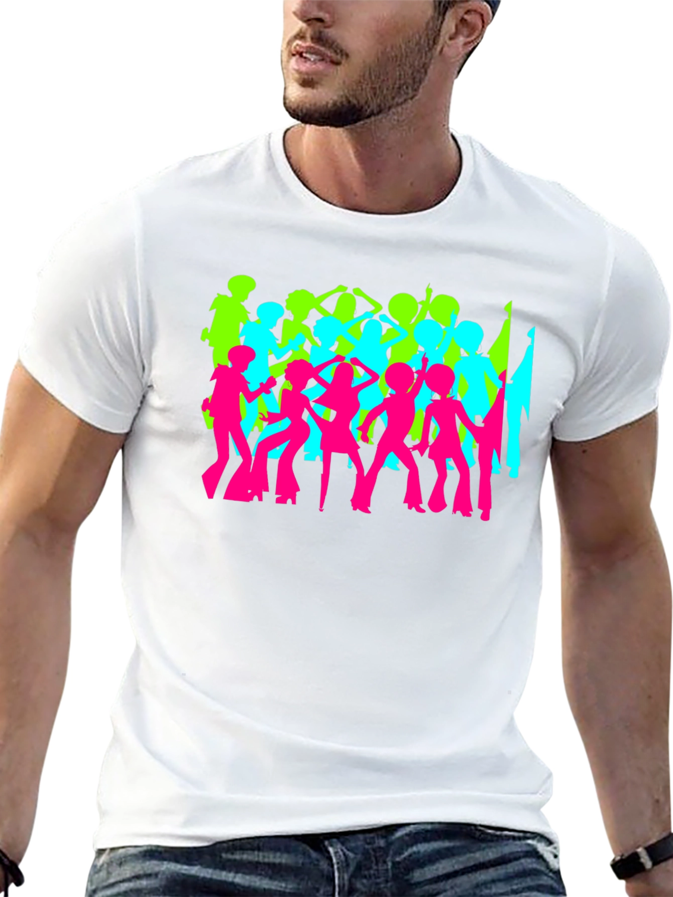 Retro Disco Dance T-Shirt - Black
