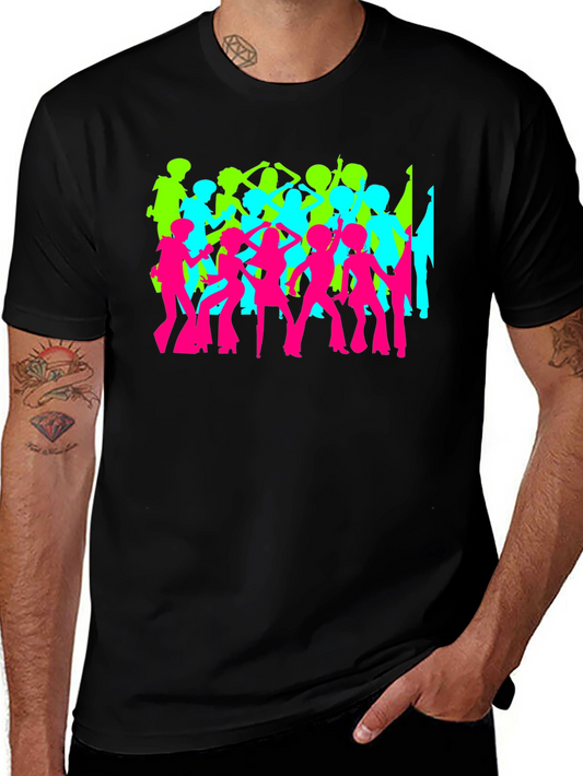 Retro Disco Dance T-Shirt - Black