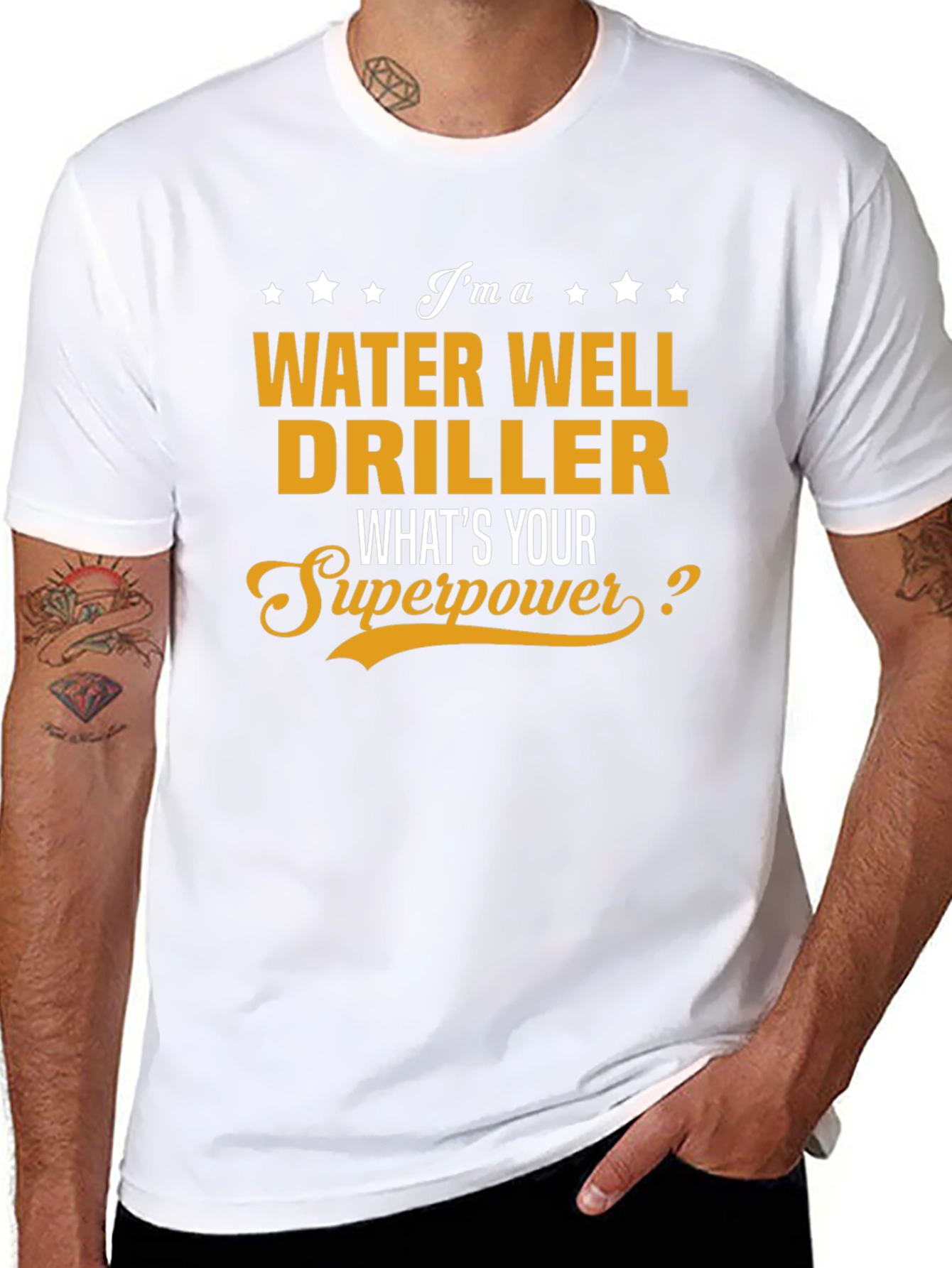 Water Well Driller Superpower Graphic Tee