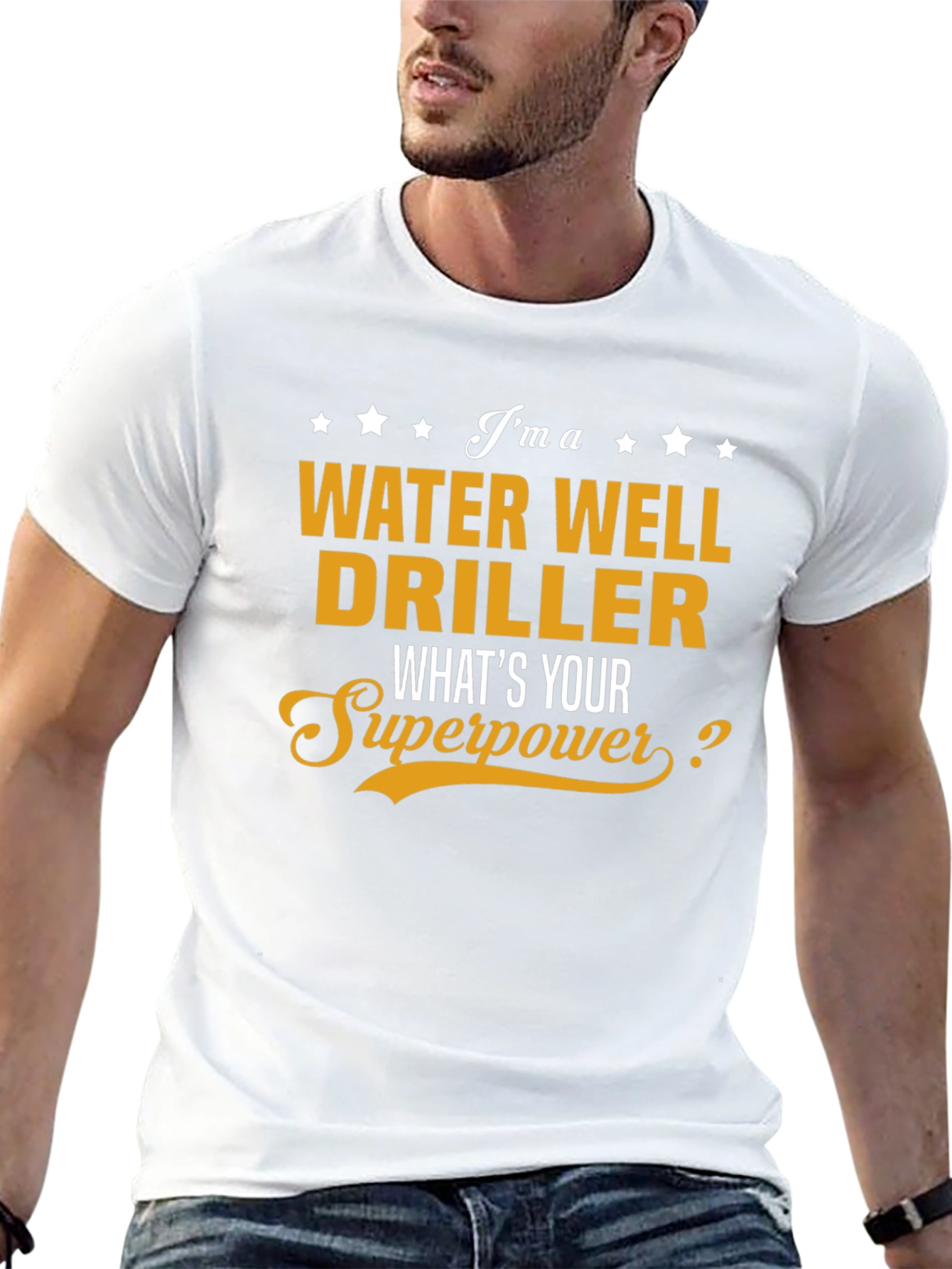 Water Well Driller Superpower Graphic Tee