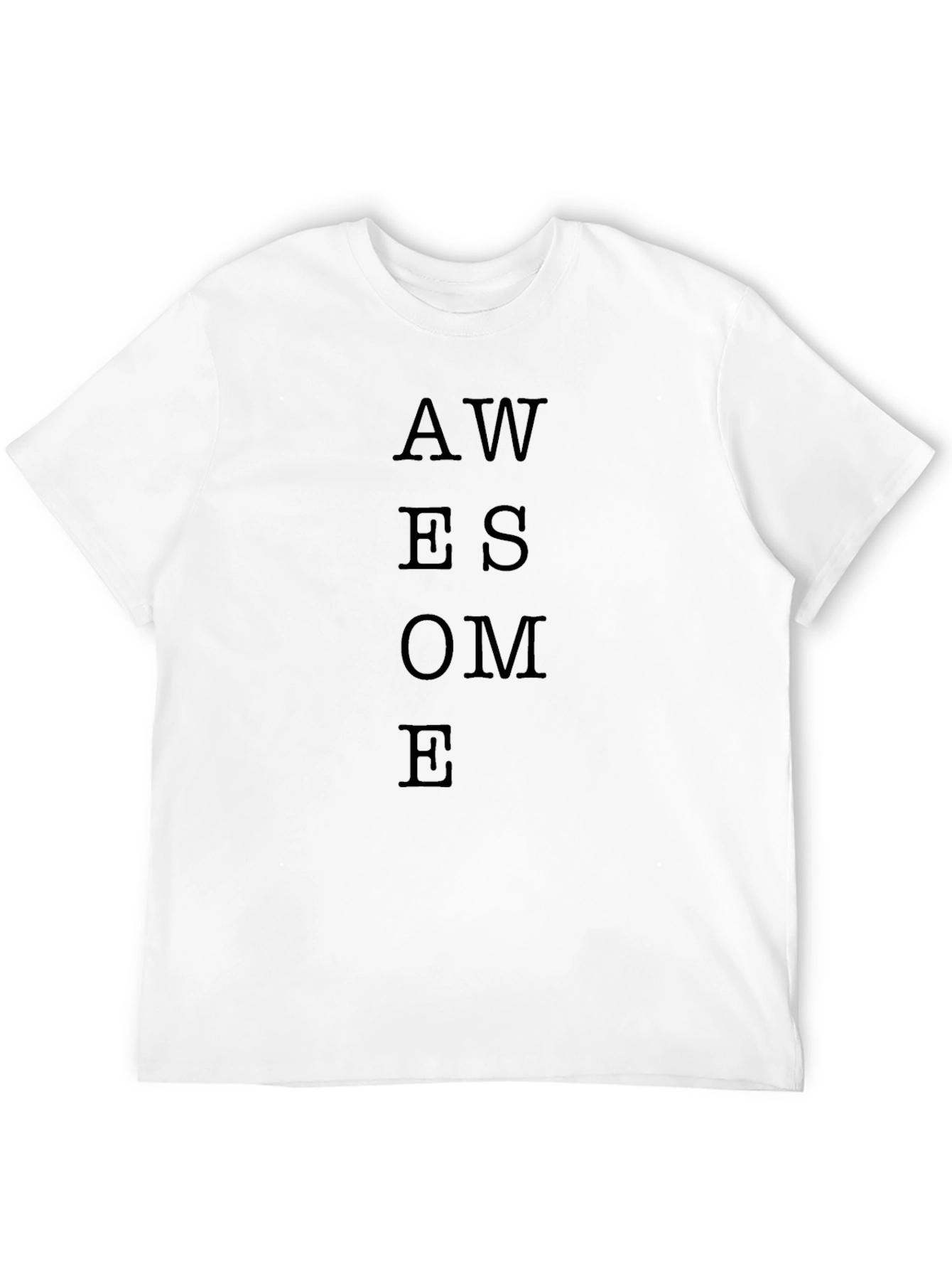 Awesome Text Print Black T-Shirt