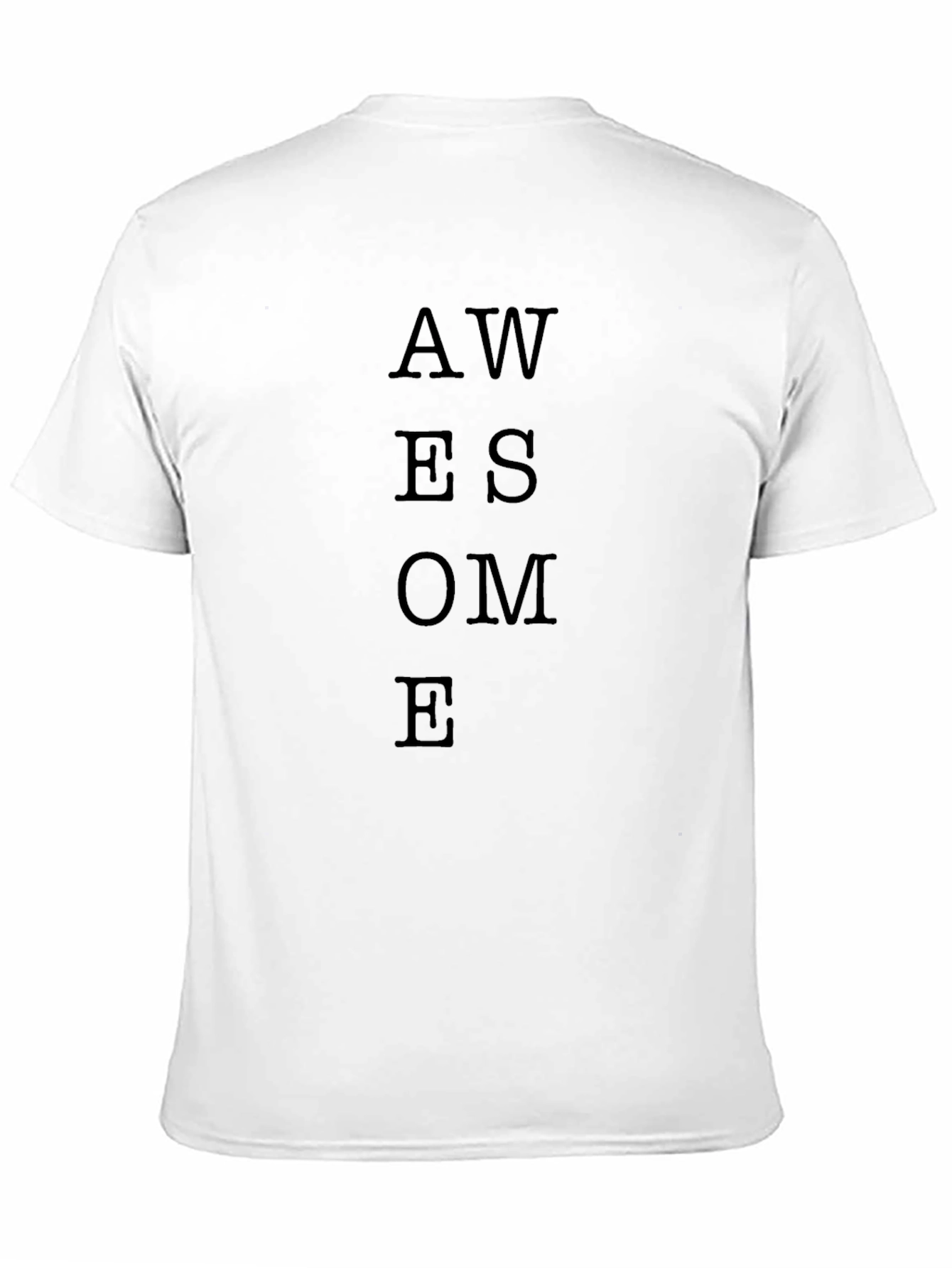 Awesome Text Print Black T-Shirt