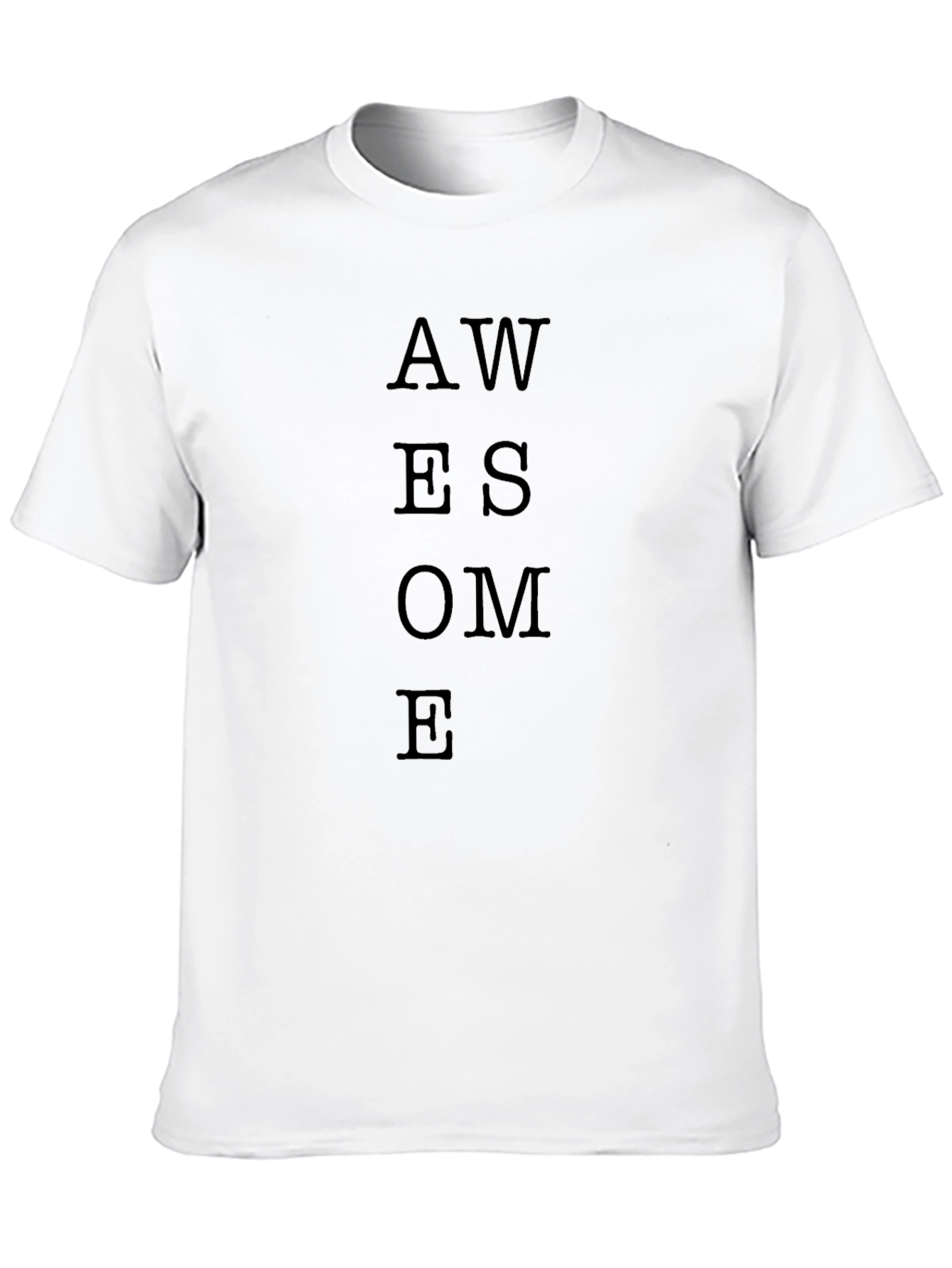 Awesome Text Print Black T-Shirt