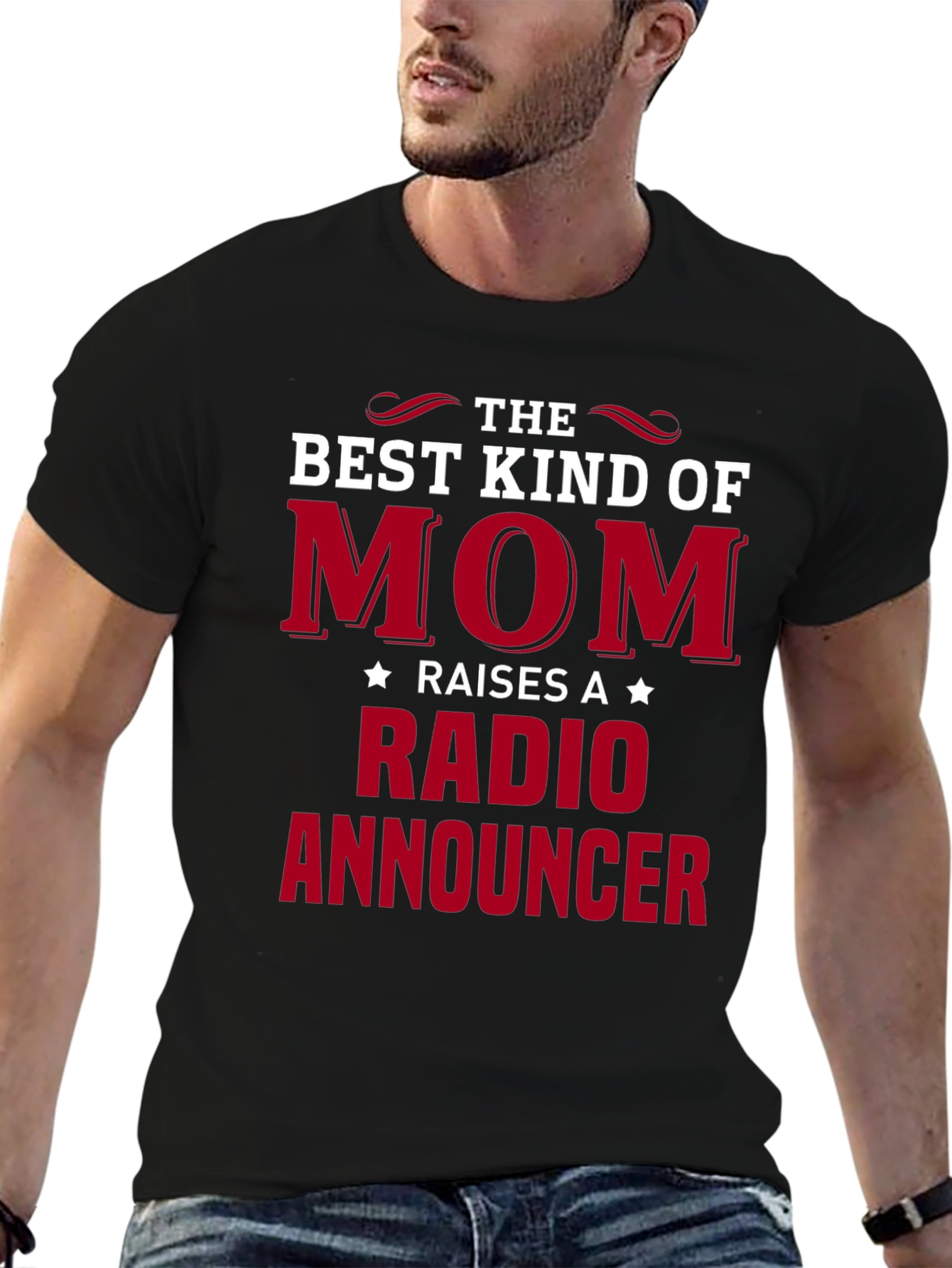 Best Kind of Mom Radio Announcer Graphic T-Shirt