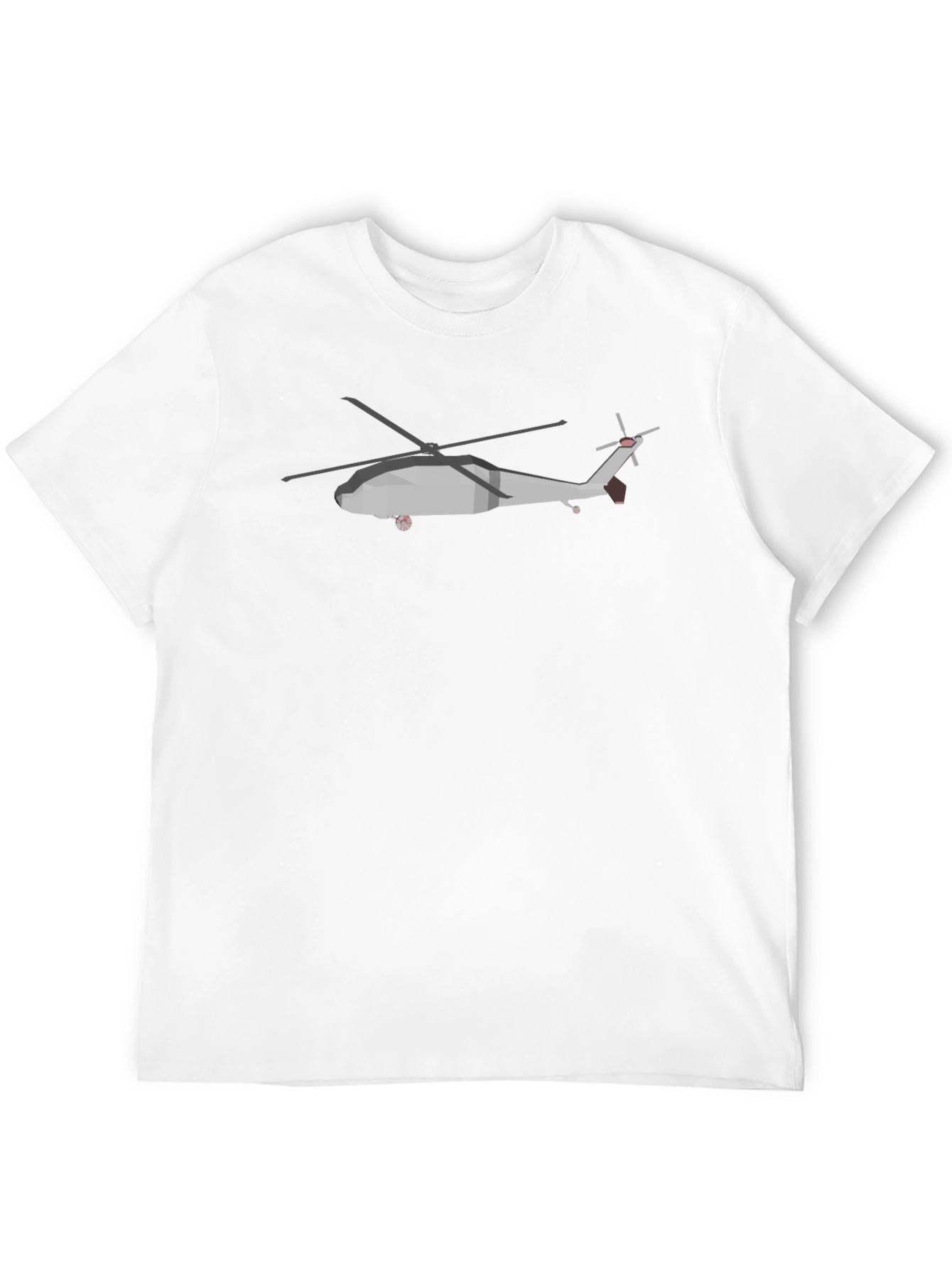 Helicopter Graphic Tee - Black Casual T-Shirt