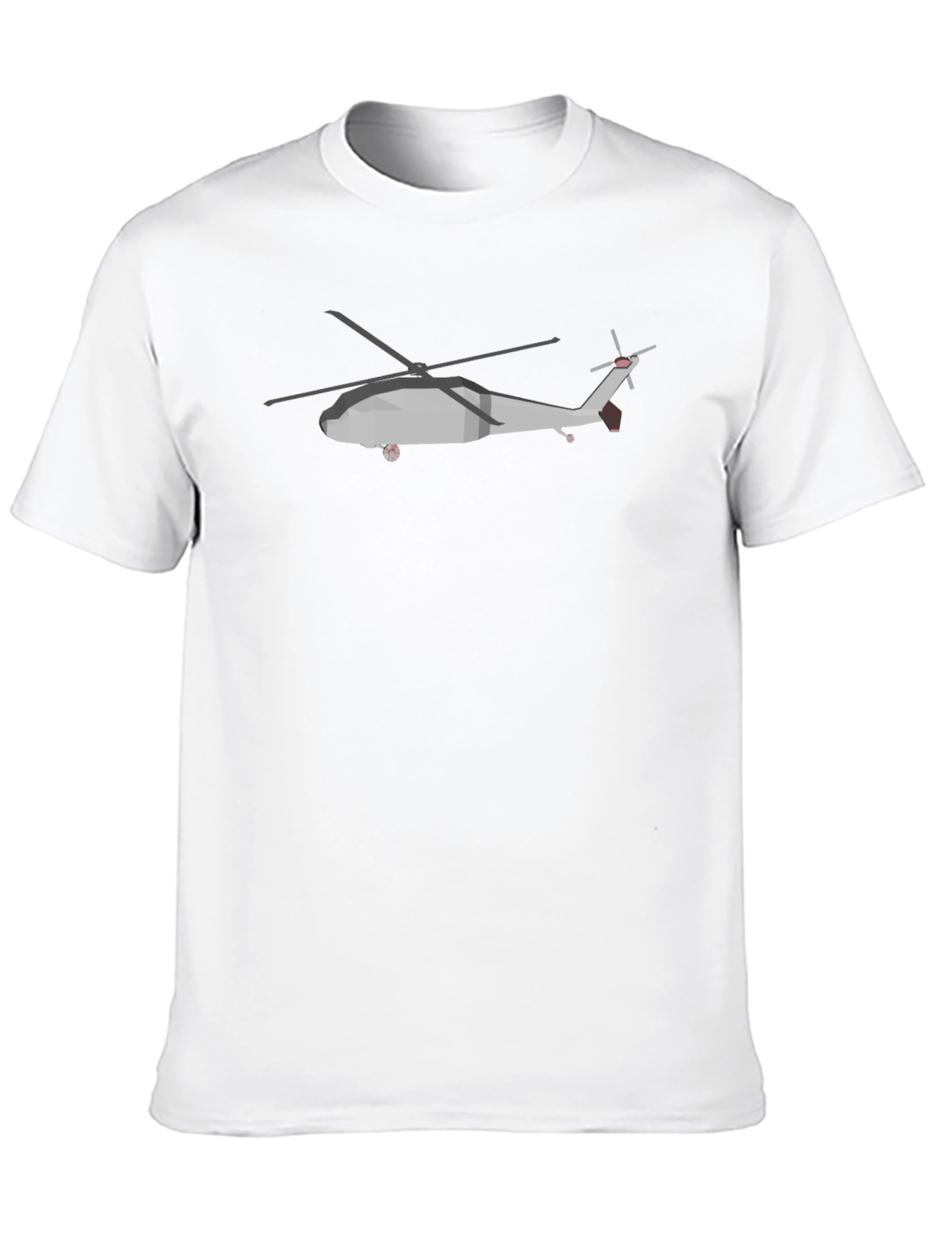 Helicopter Graphic Tee - Black Casual T-Shirt