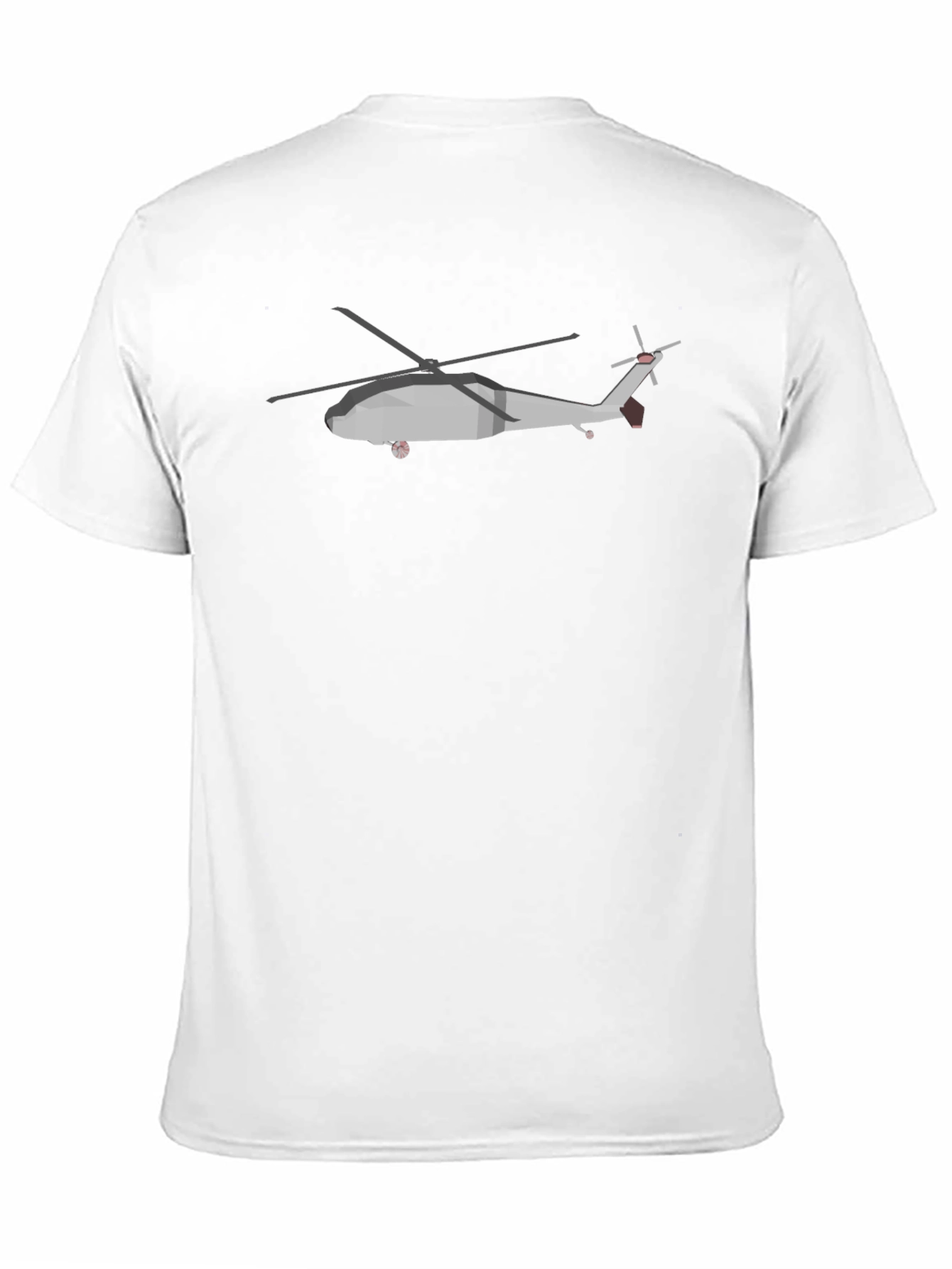 Helicopter Graphic Tee - Black Casual T-Shirt