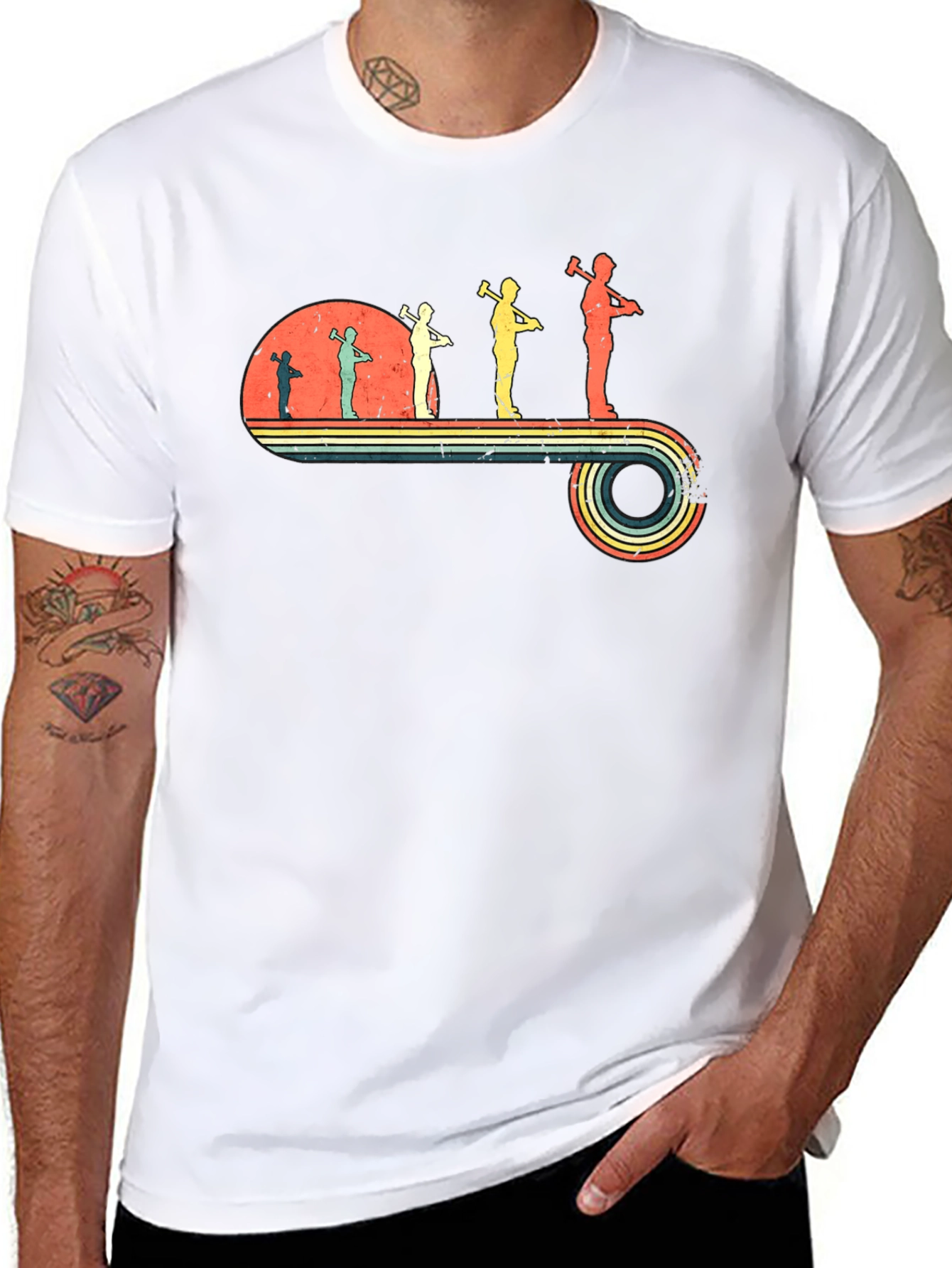 Retro Lumberjack Evolution T-Shirt