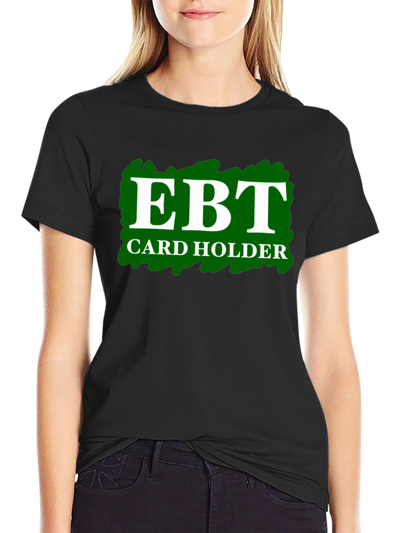 EBT Card Holder T-Shirt - Black Graphic Tee
