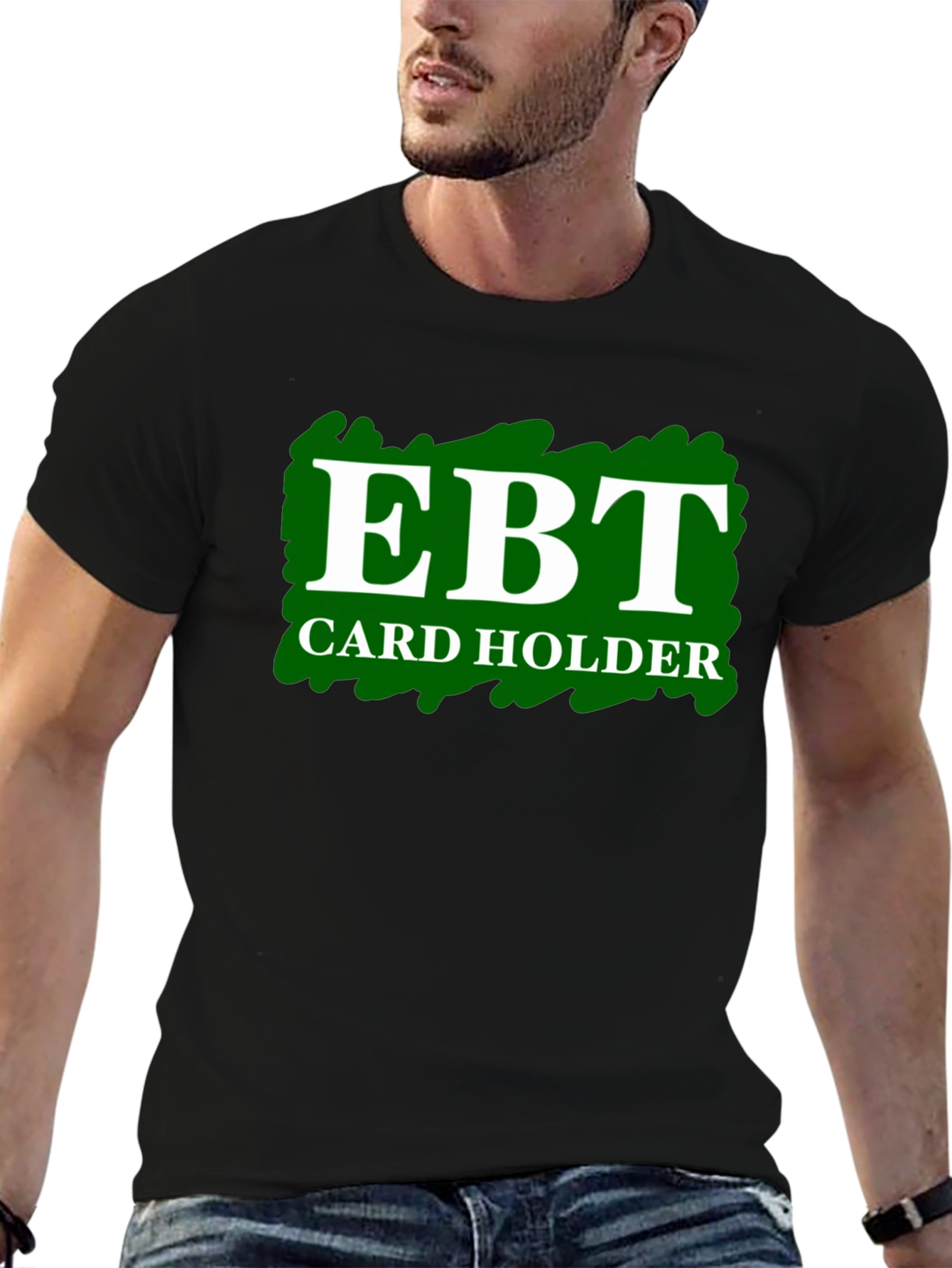 EBT Card Holder T-Shirt - Black Graphic Tee