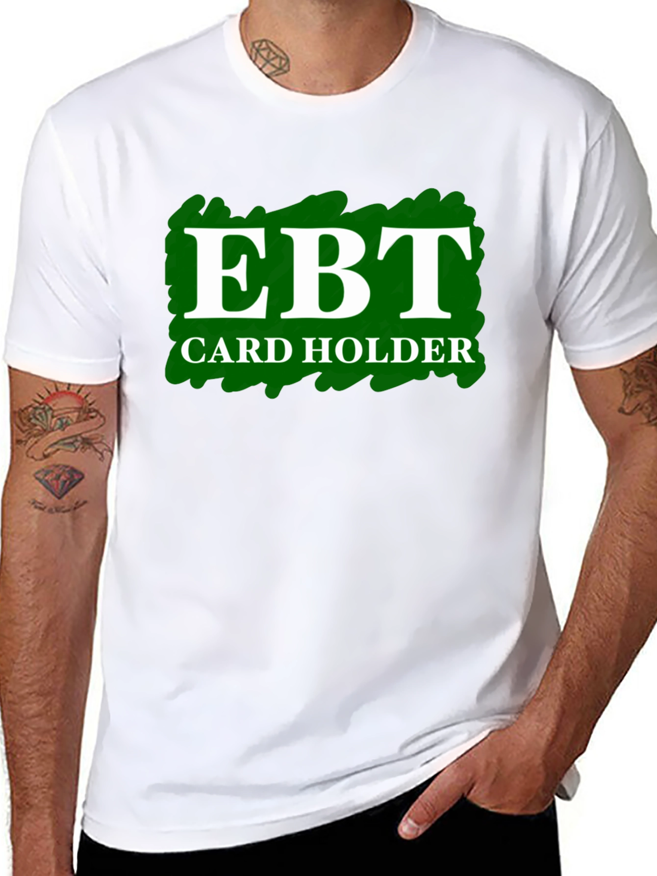 EBT Card Holder T-Shirt - Black Graphic Tee