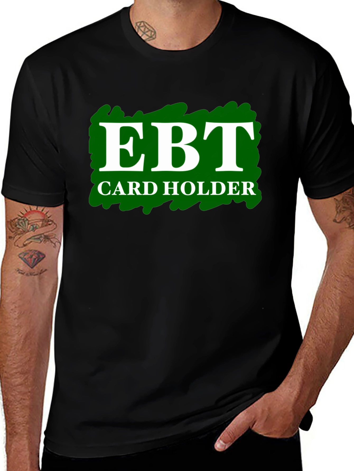 EBT Card Holder T-Shirt - Black Graphic Tee
