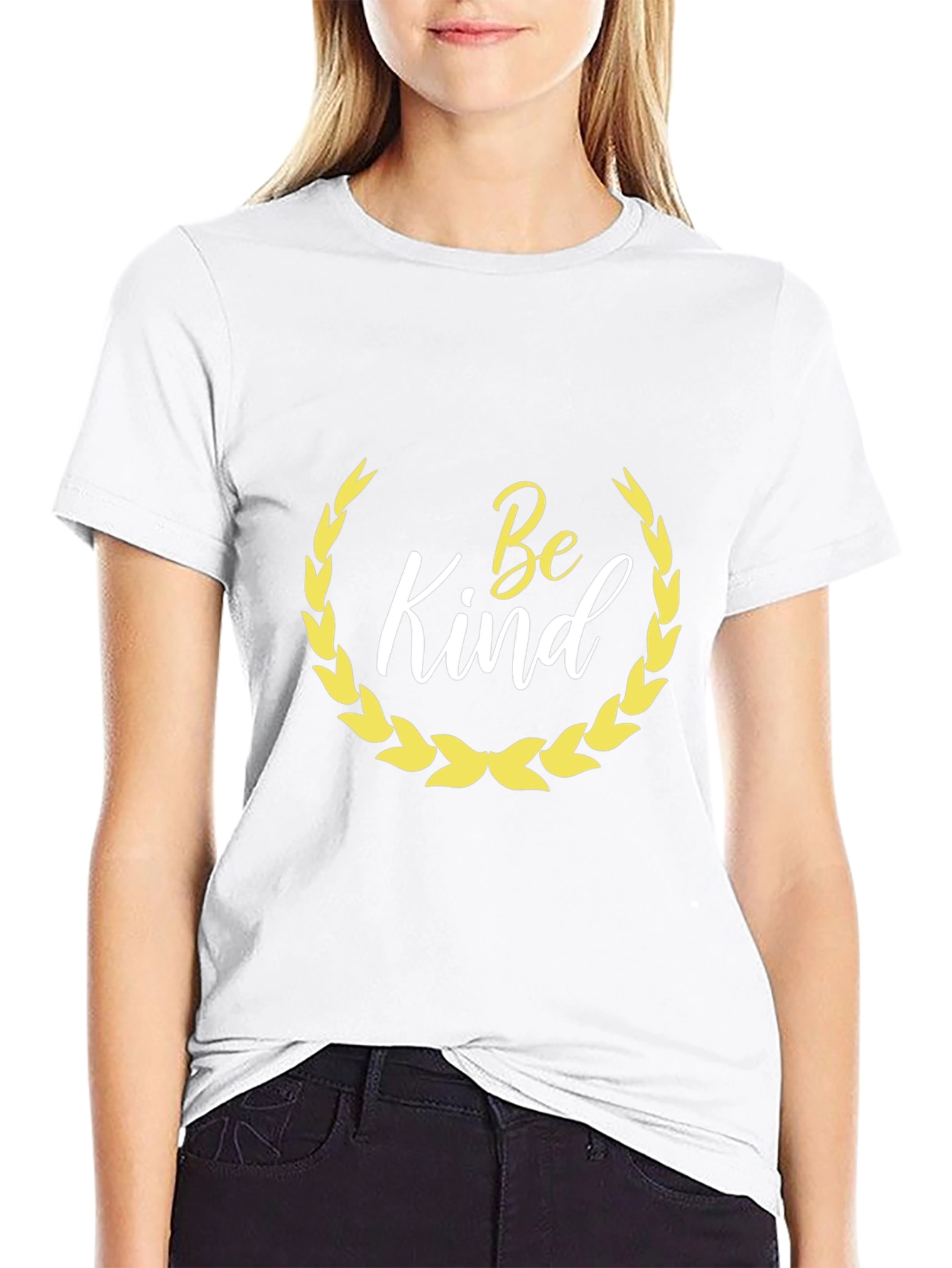 Be Kind T-Shirt - Black Crew Neck Cotton Tee