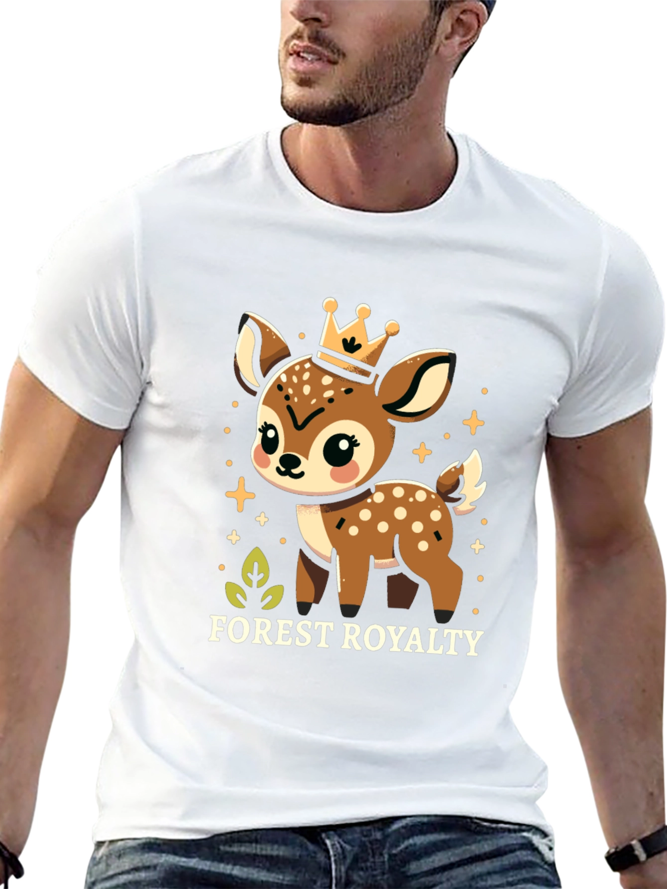 Forest Royalty Cute Deer Graphic Tee