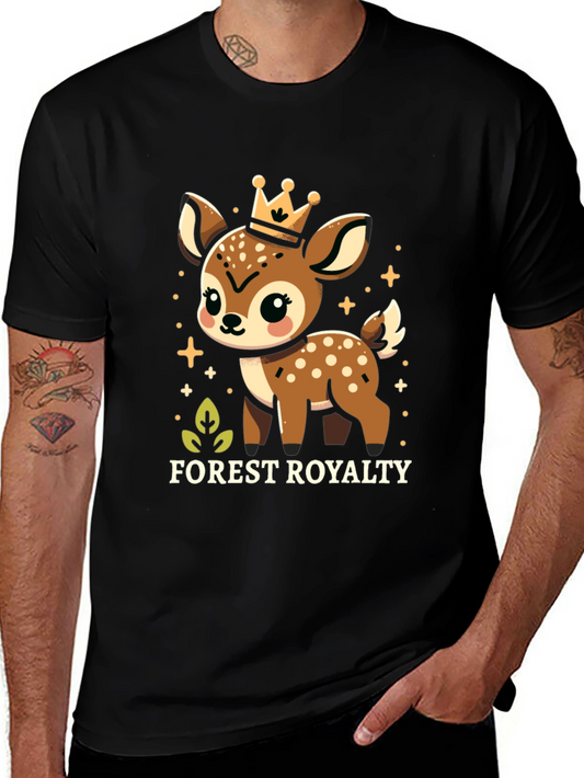 Forest Royalty Cute Deer Graphic Tee