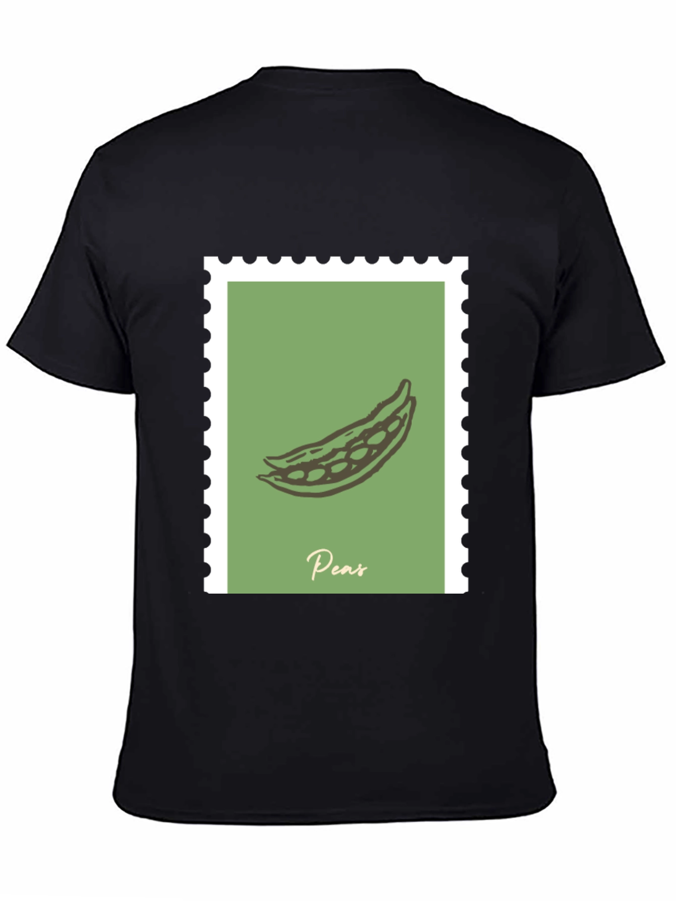 Peas Graphic Tee - Black Cotton T-Shirt