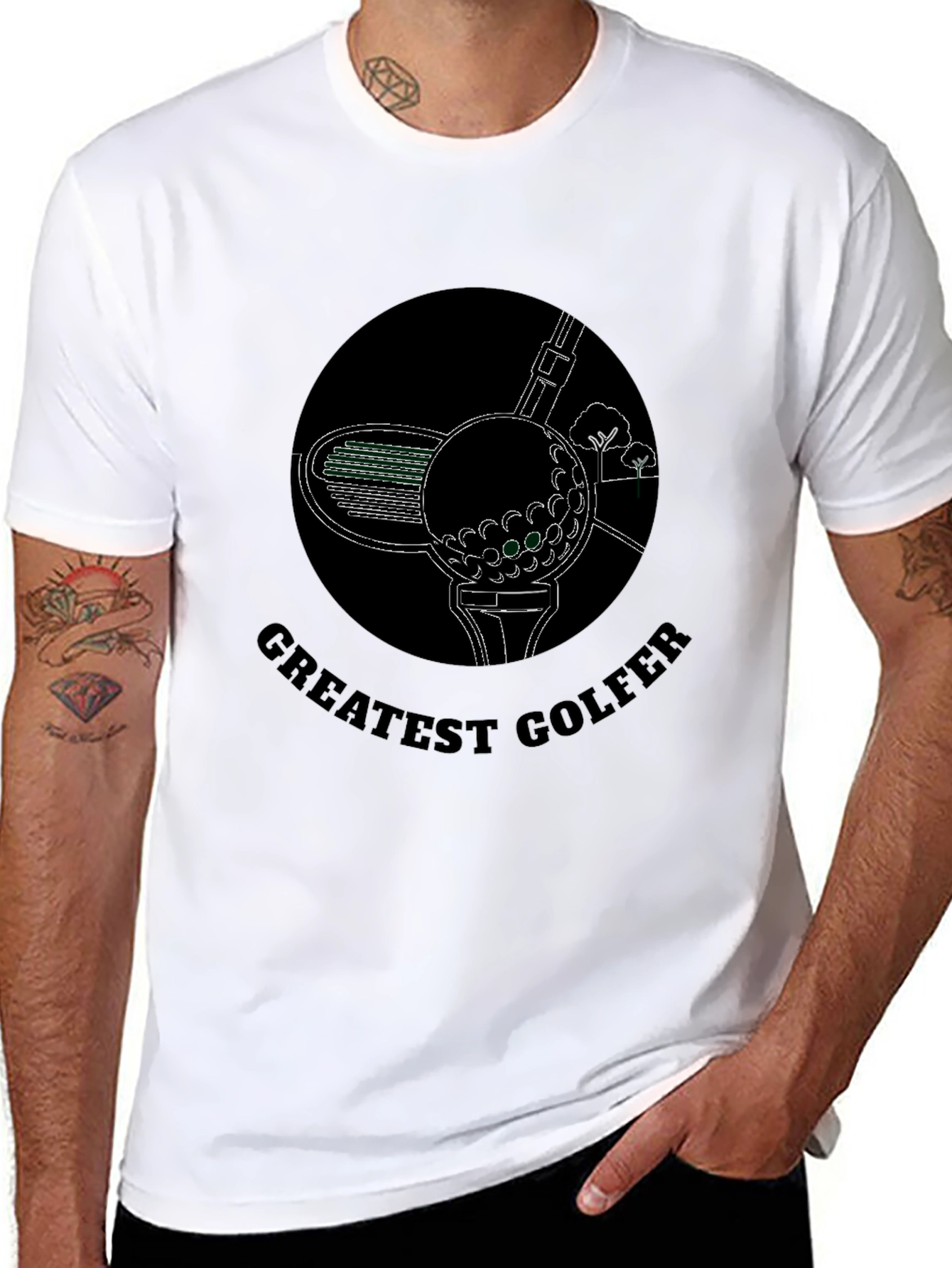 Greatest Golfer Tee - Black Golf T-Shirt