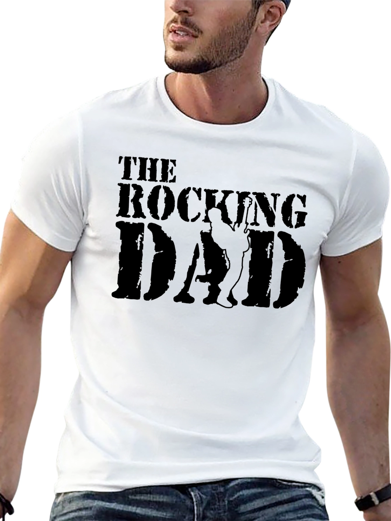 The Rocking Dad T-Shirt - Black Graphic Tee