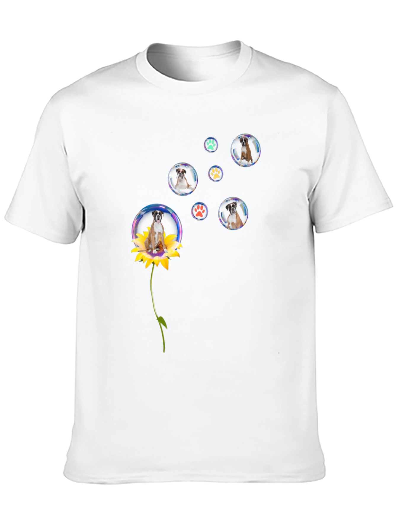Dog in Bubbles T-Shirt Cute Pet Tee