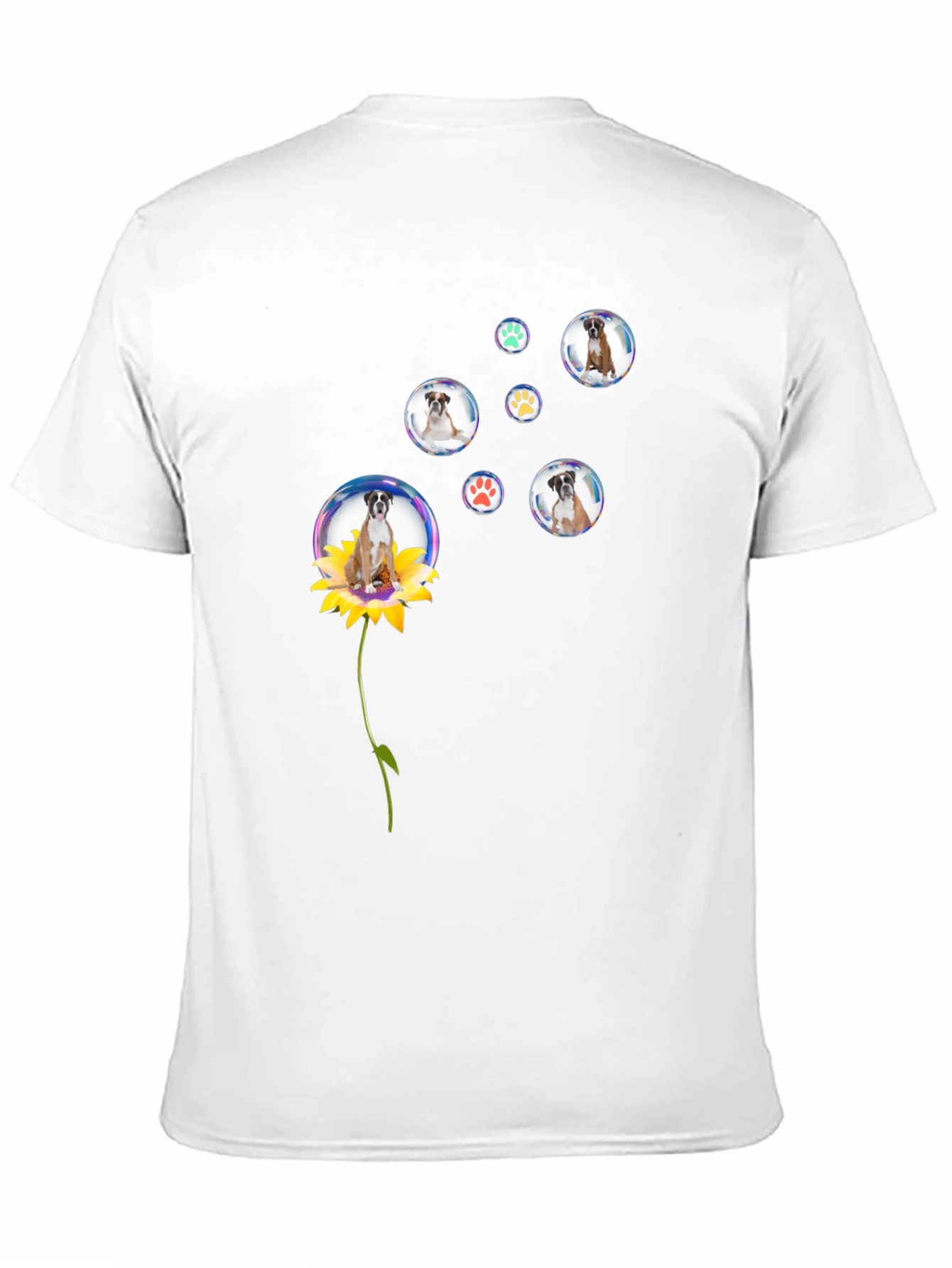 Dog in Bubbles T-Shirt Cute Pet Tee