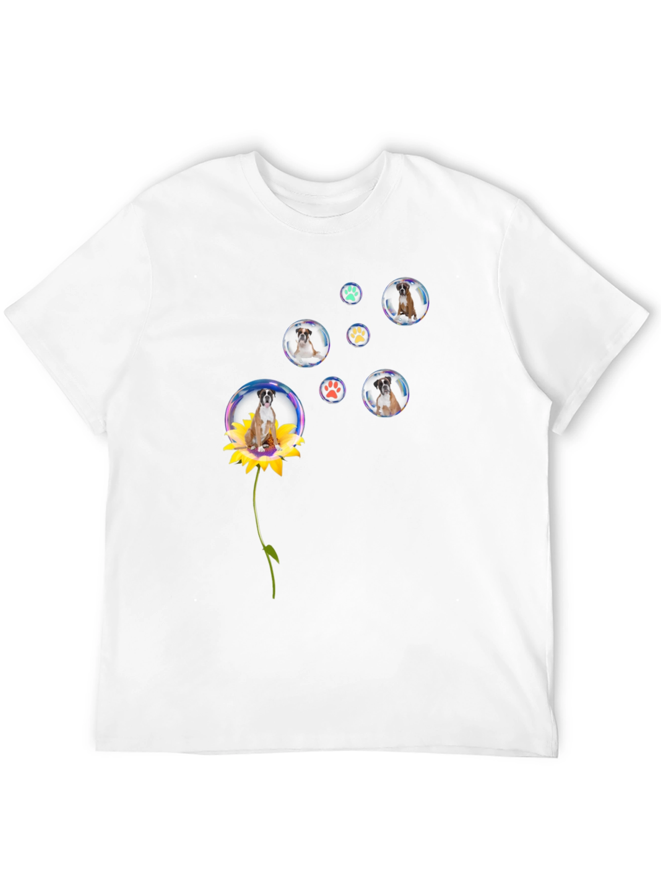 Dog in Bubbles T-Shirt Cute Pet Tee