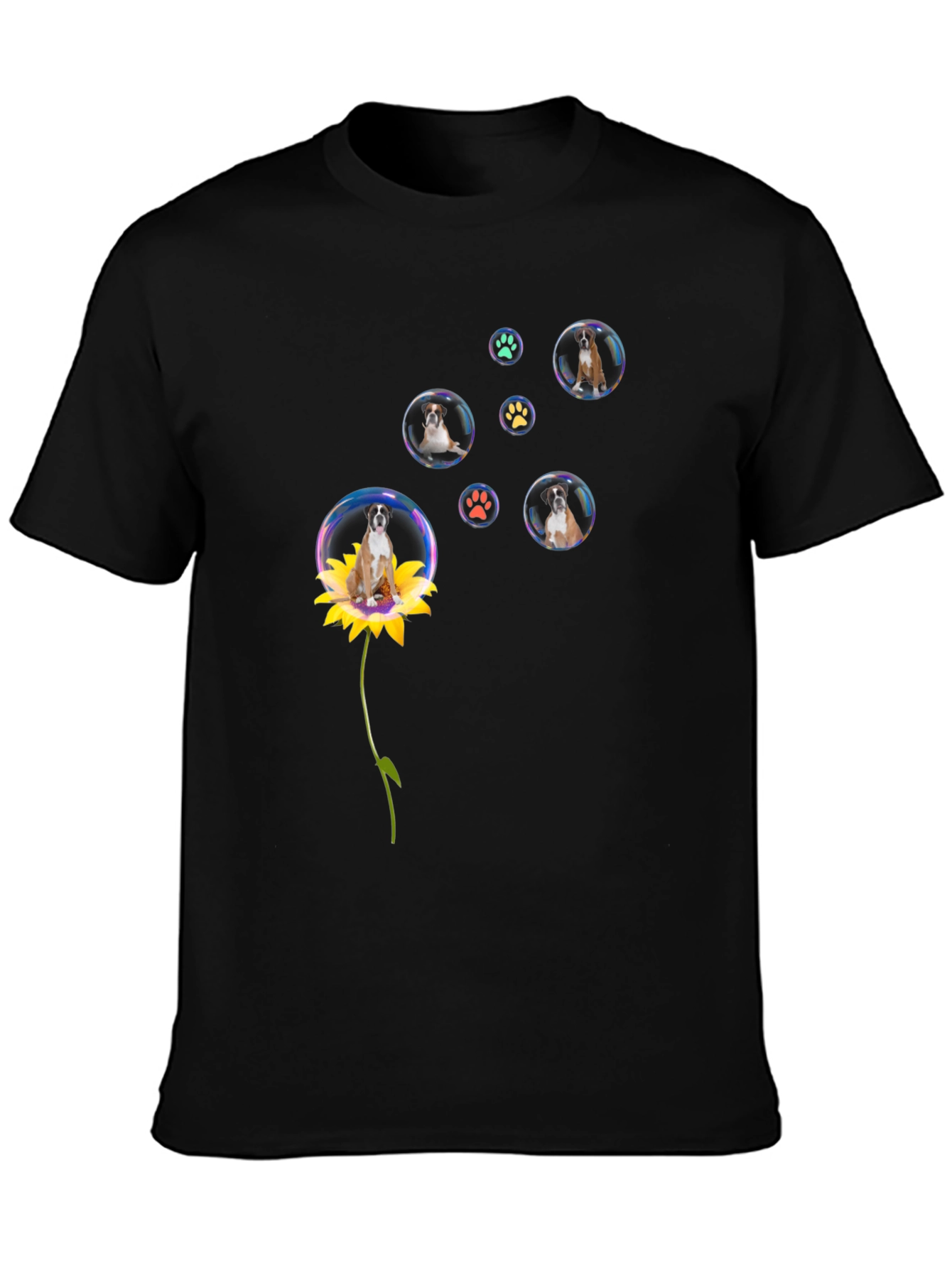 Dog in Bubbles T-Shirt Cute Pet Tee