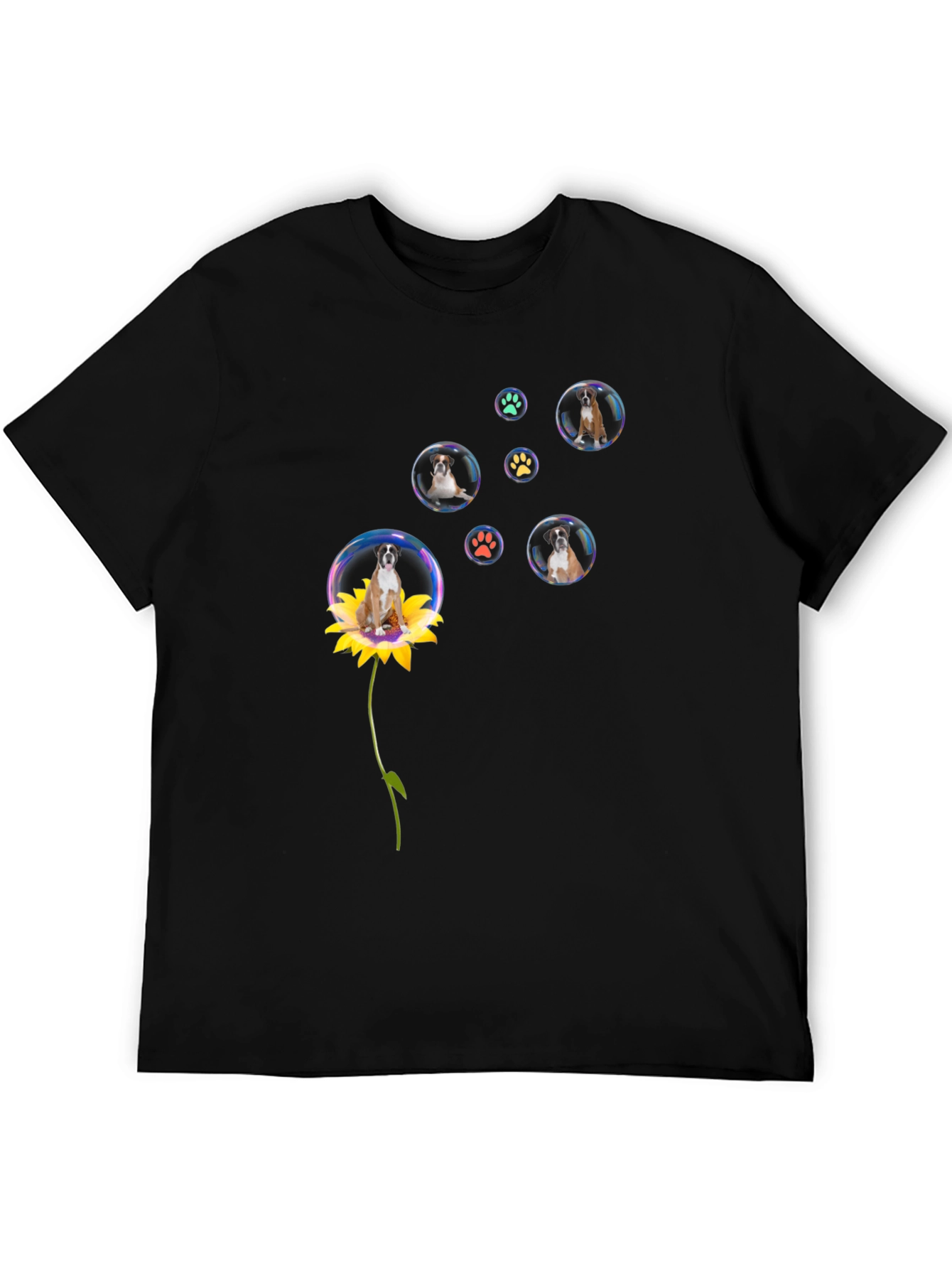 Dog in Bubbles T-Shirt Cute Pet Tee