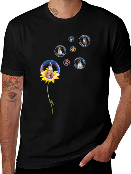 Dog in Bubbles T-Shirt Cute Pet Tee