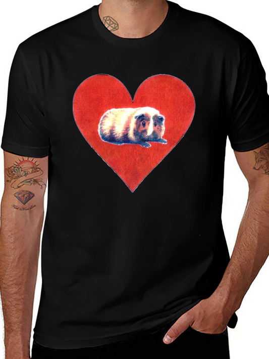 Guinea Pig Heart T-Shirt - Adorable Pet Lover Tee