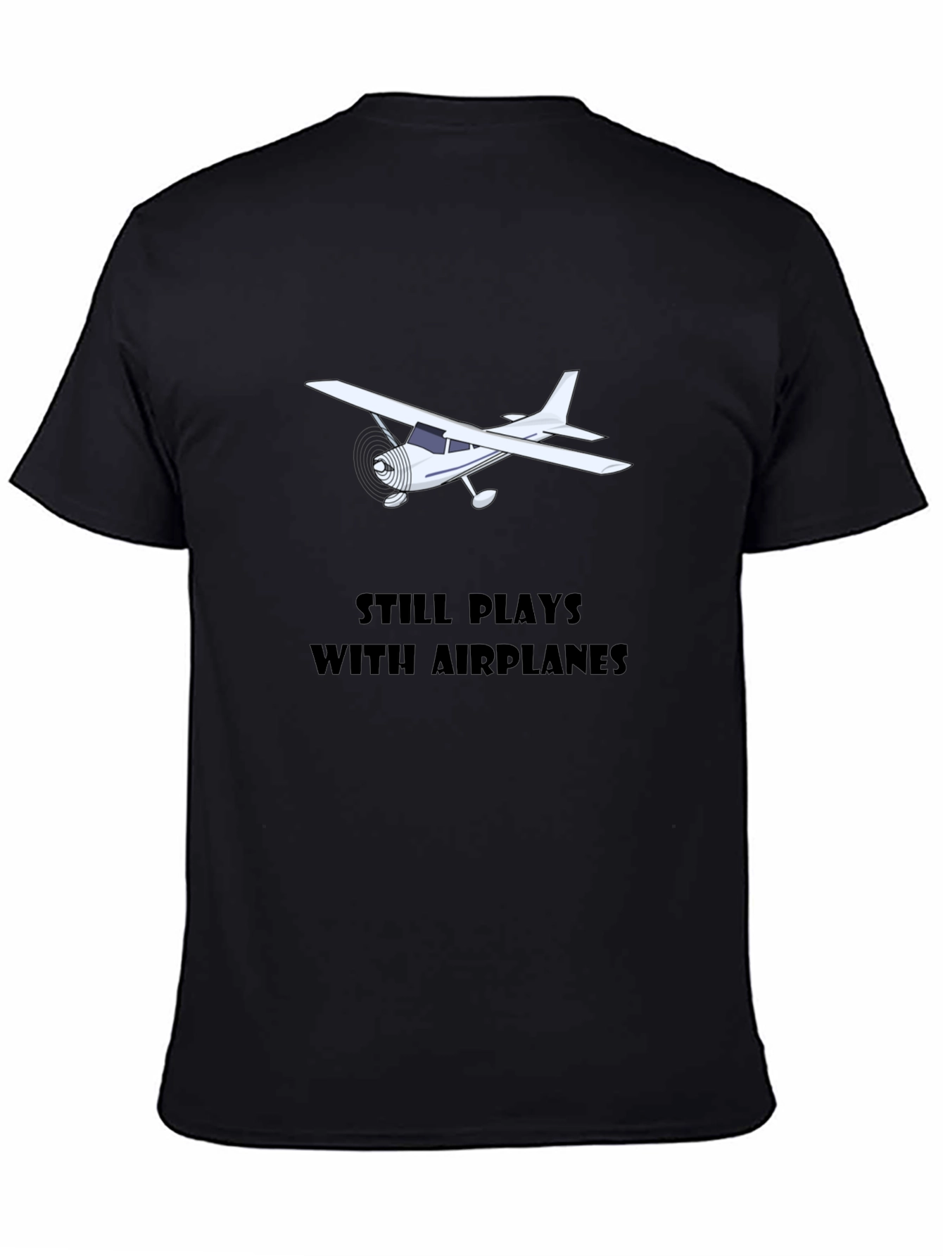 Plays with Airplanes Graphic Tee - Black