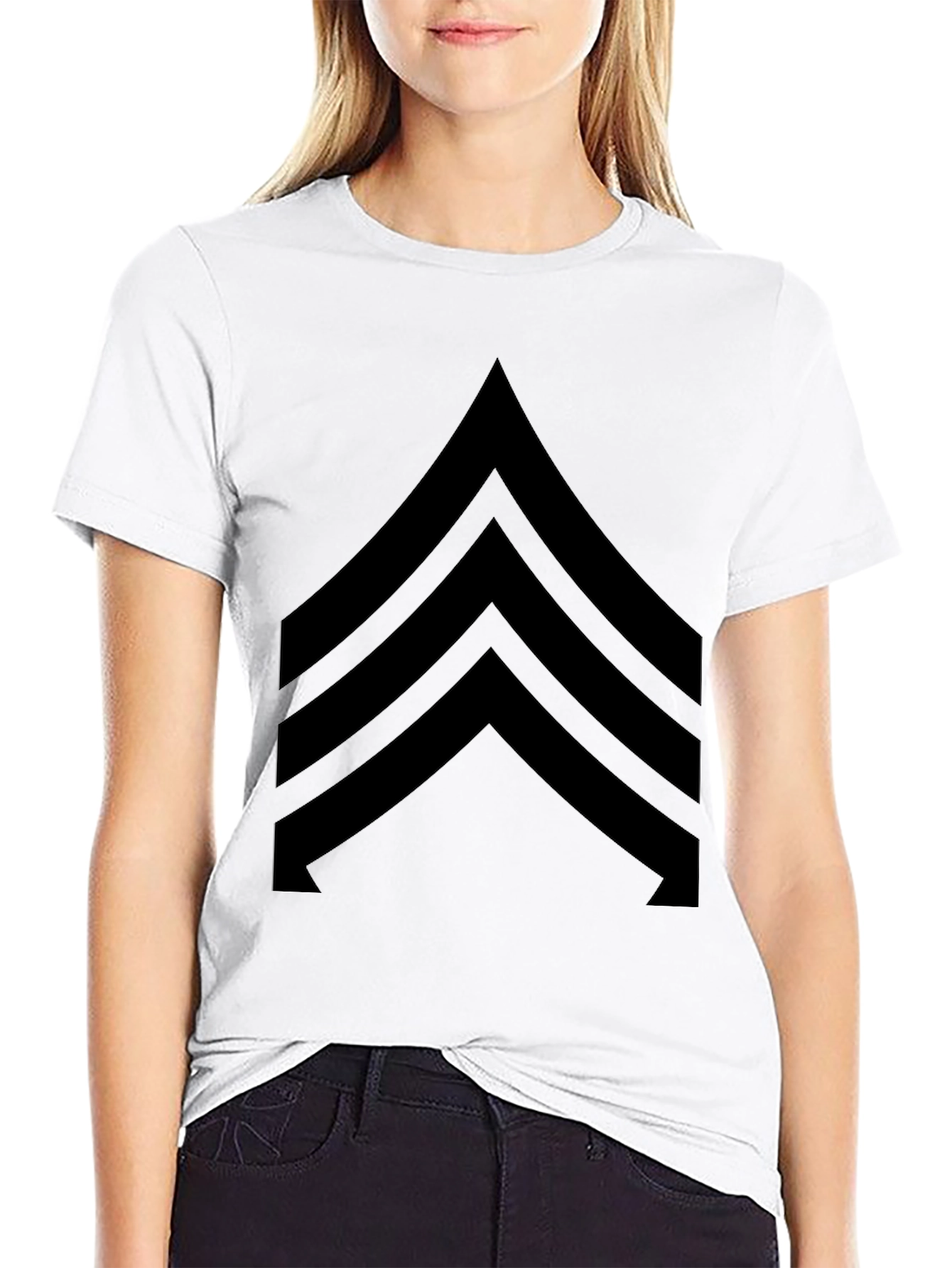 Chevron Graphic T-Shirt - Black