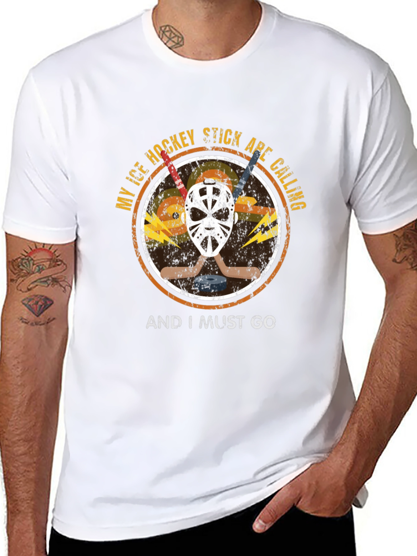 Ice Hockey T-Shirt - Hockey Sticks Are Calling Tee