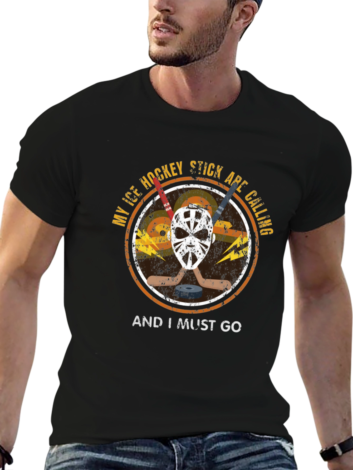 Ice Hockey T-Shirt - Hockey Sticks Are Calling Tee