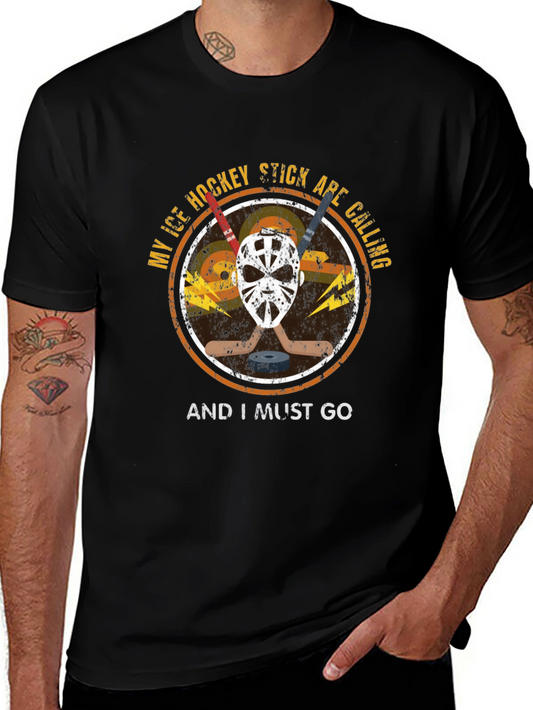 Ice Hockey T-Shirt - Hockey Sticks Are Calling Tee