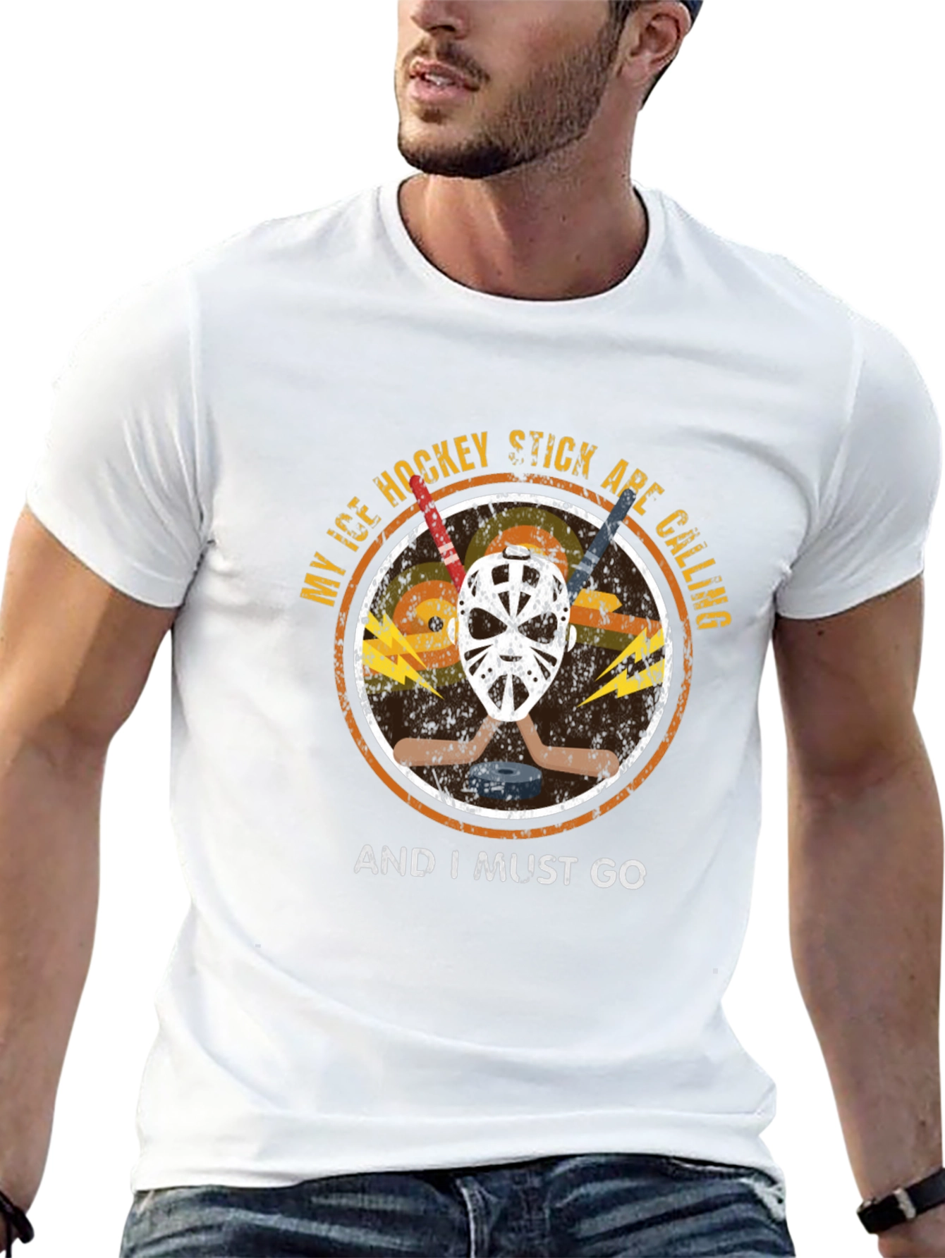 Ice Hockey T-Shirt - Hockey Sticks Are Calling Tee