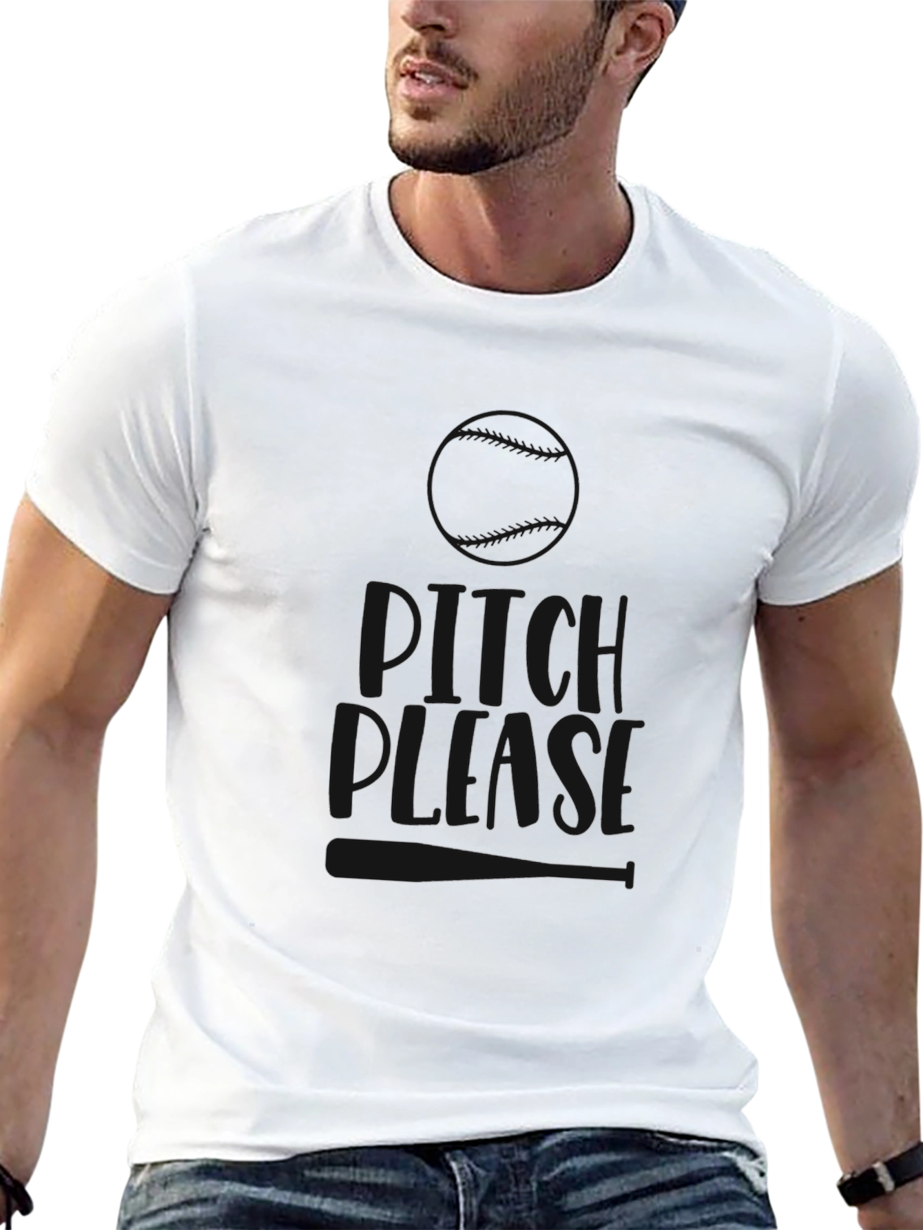 Pitch Please Graphic Tee - Baseball T-Shirt