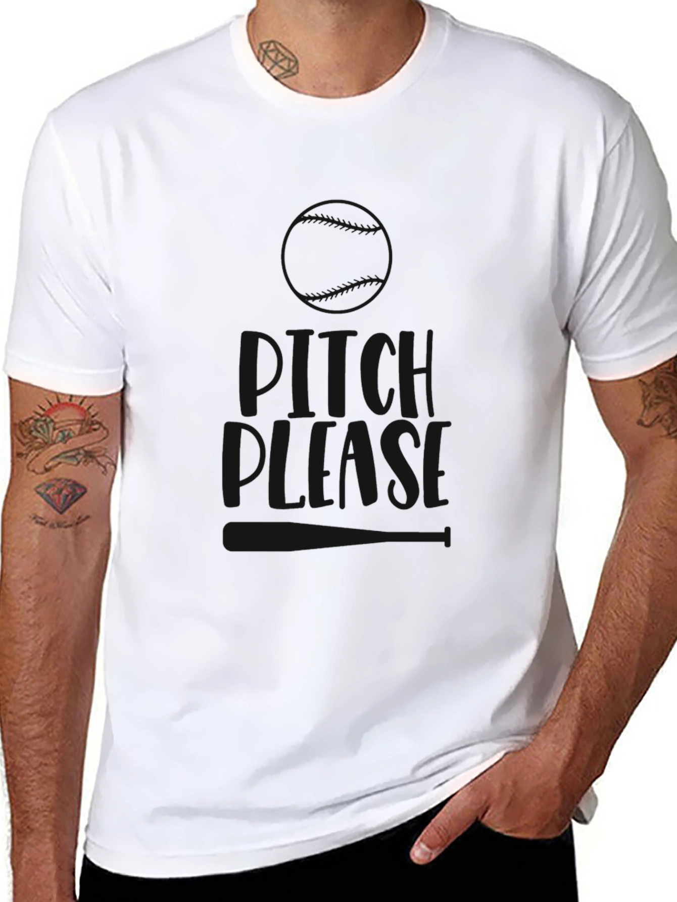 Pitch Please Graphic Tee - Baseball T-Shirt