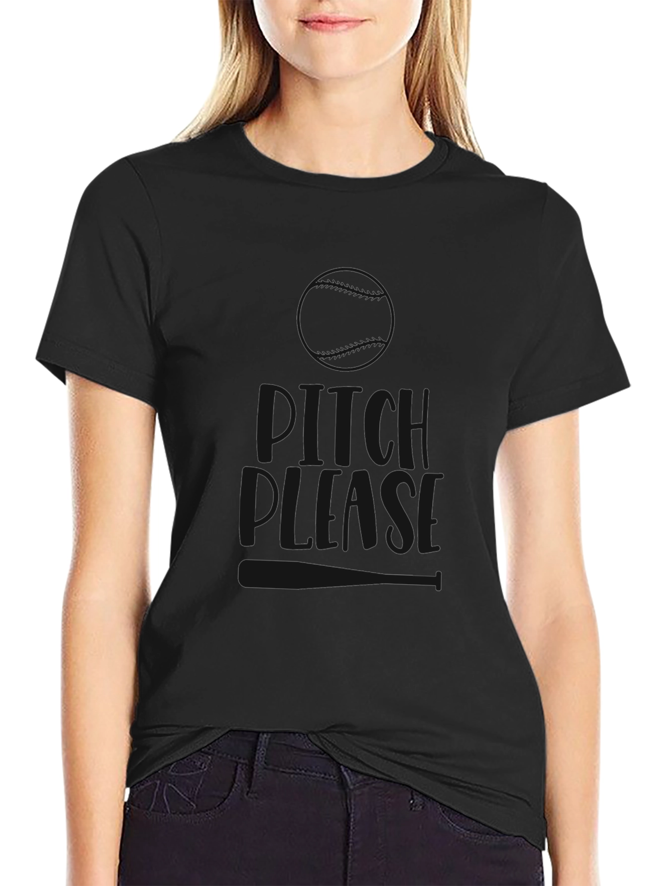 Pitch Please Graphic Tee - Baseball T-Shirt