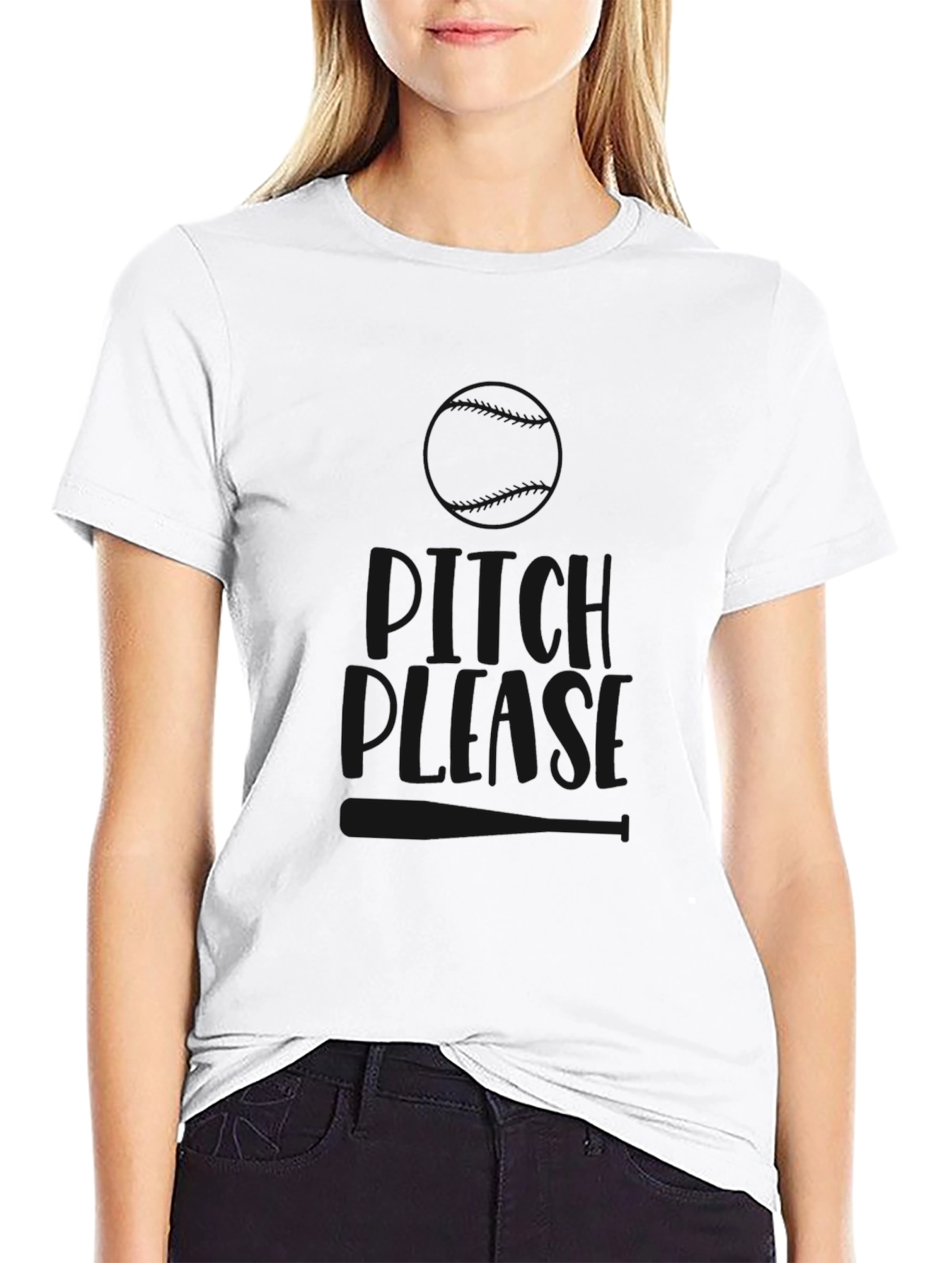Pitch Please Graphic Tee - Baseball T-Shirt