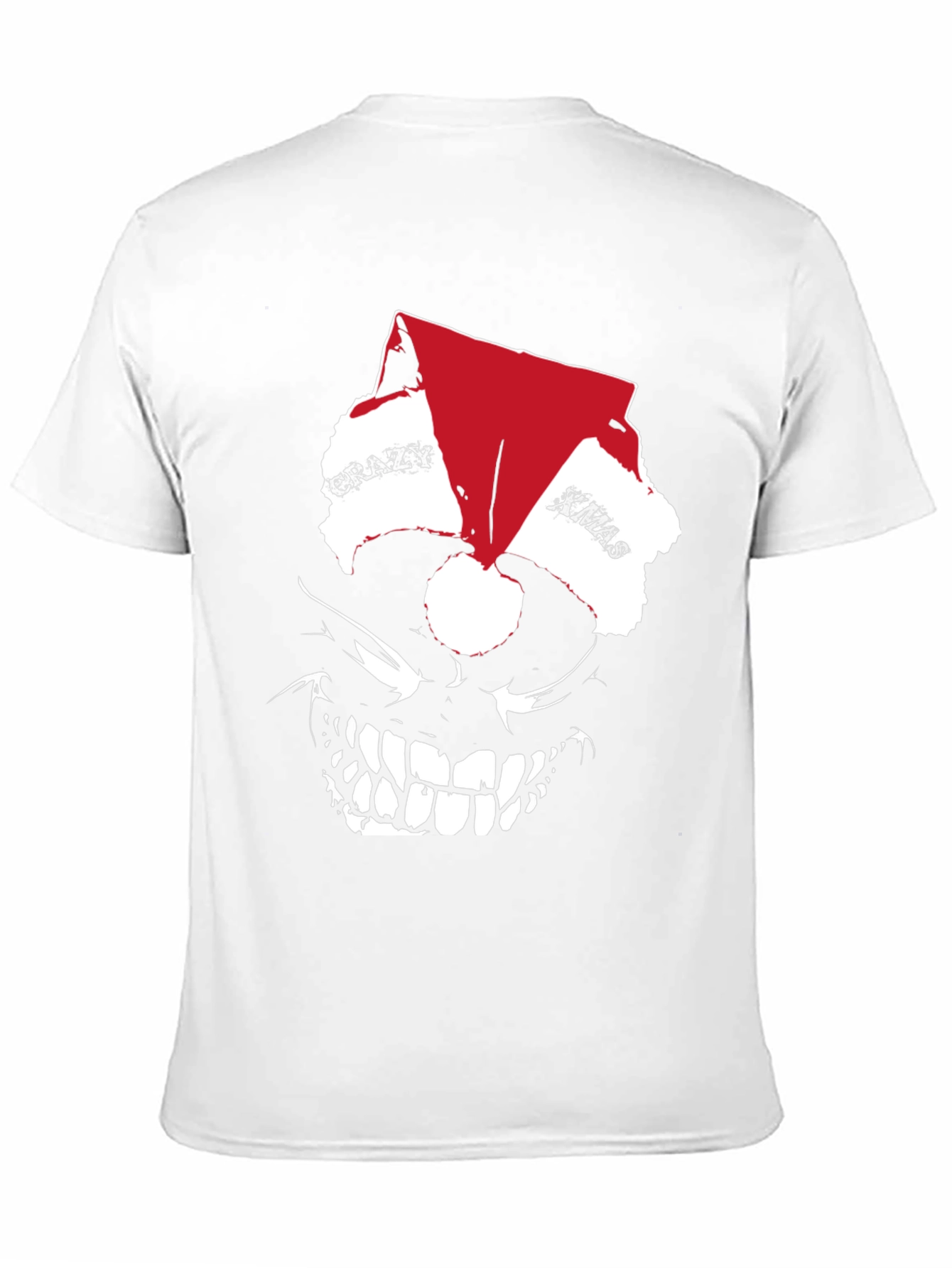 Crazy Xmas Skull Graphic T-Shirt - Holiday Style